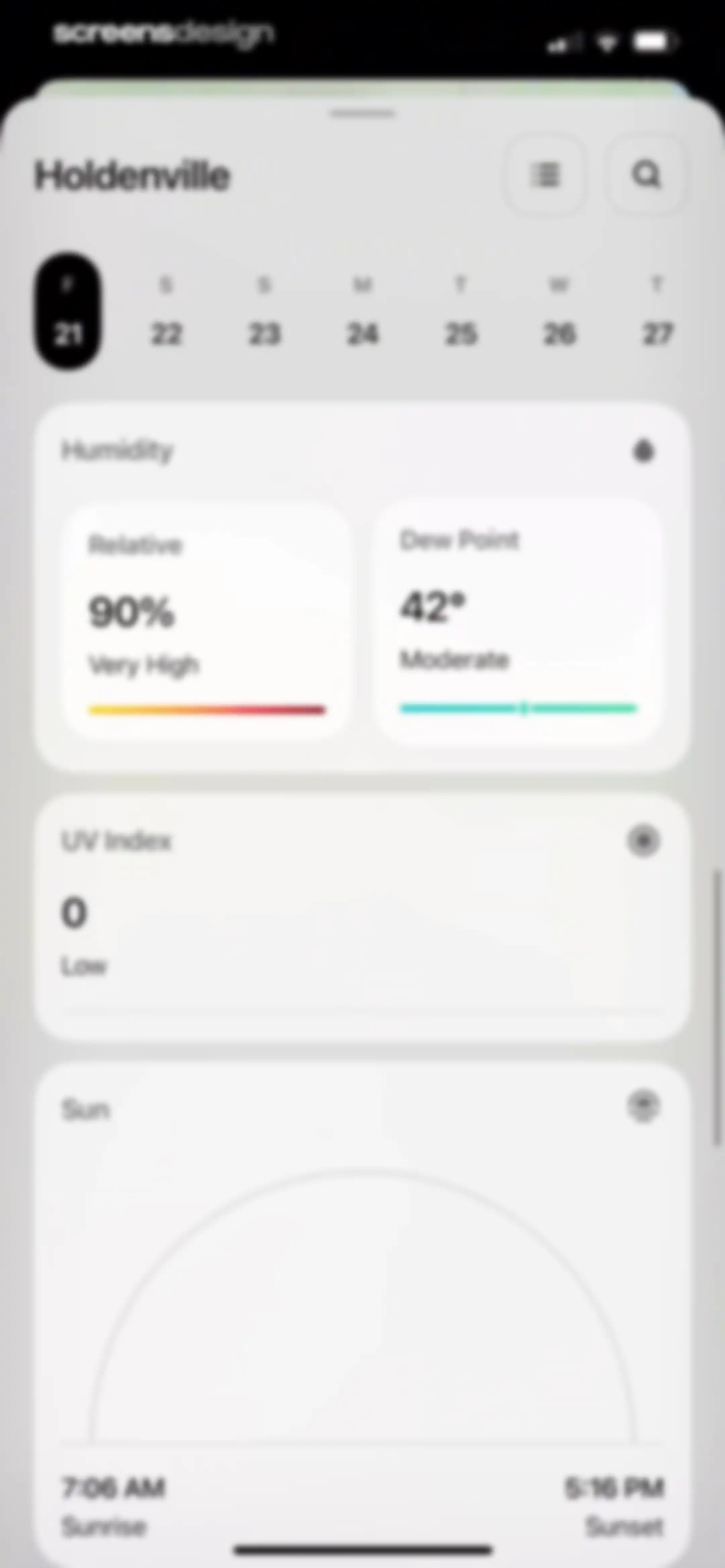 Element: Weather Radar screen 52
