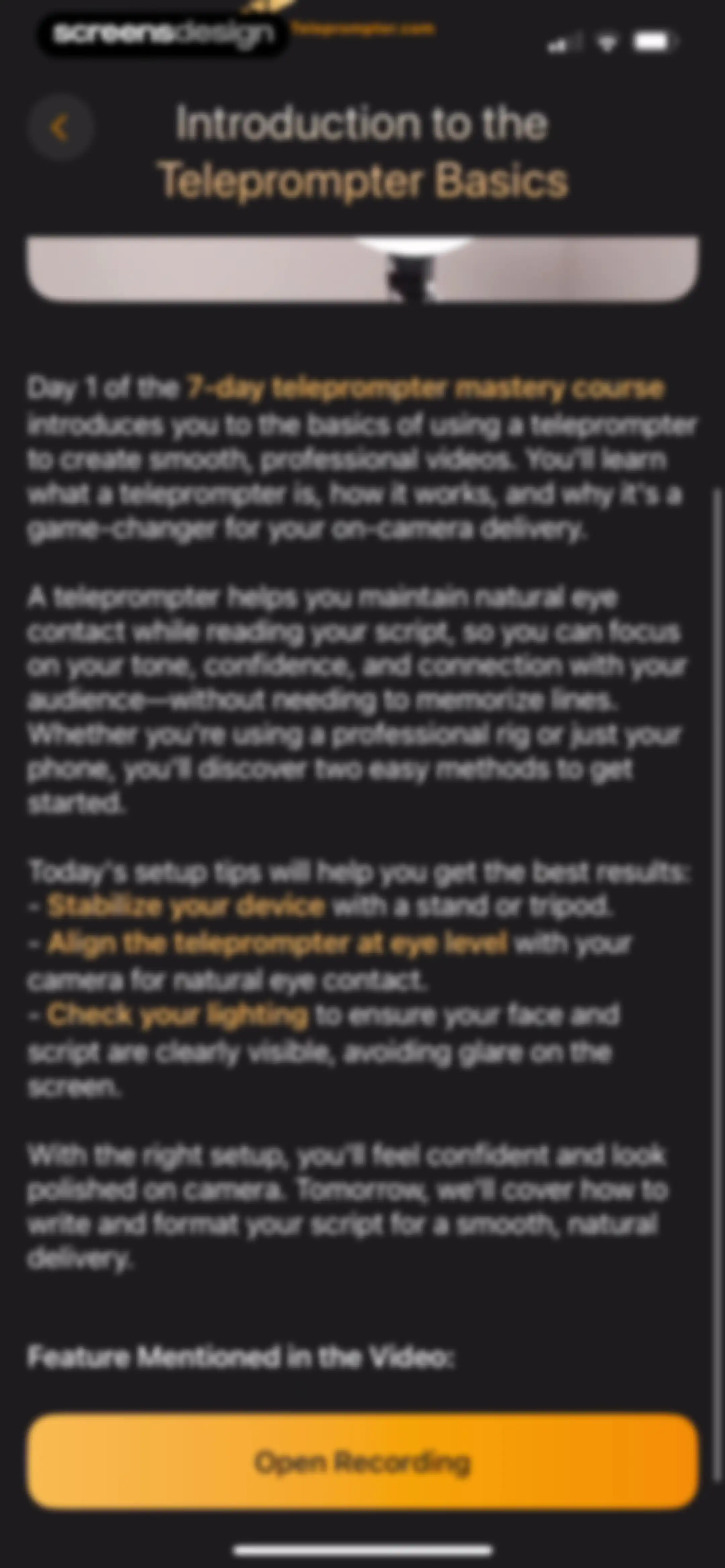 Teleprompter.com screen 133