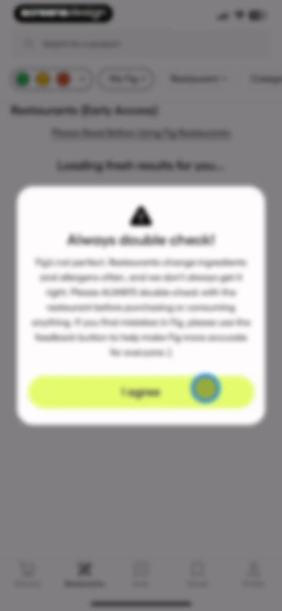 Fig: Food Scanner & Guide screen 36
