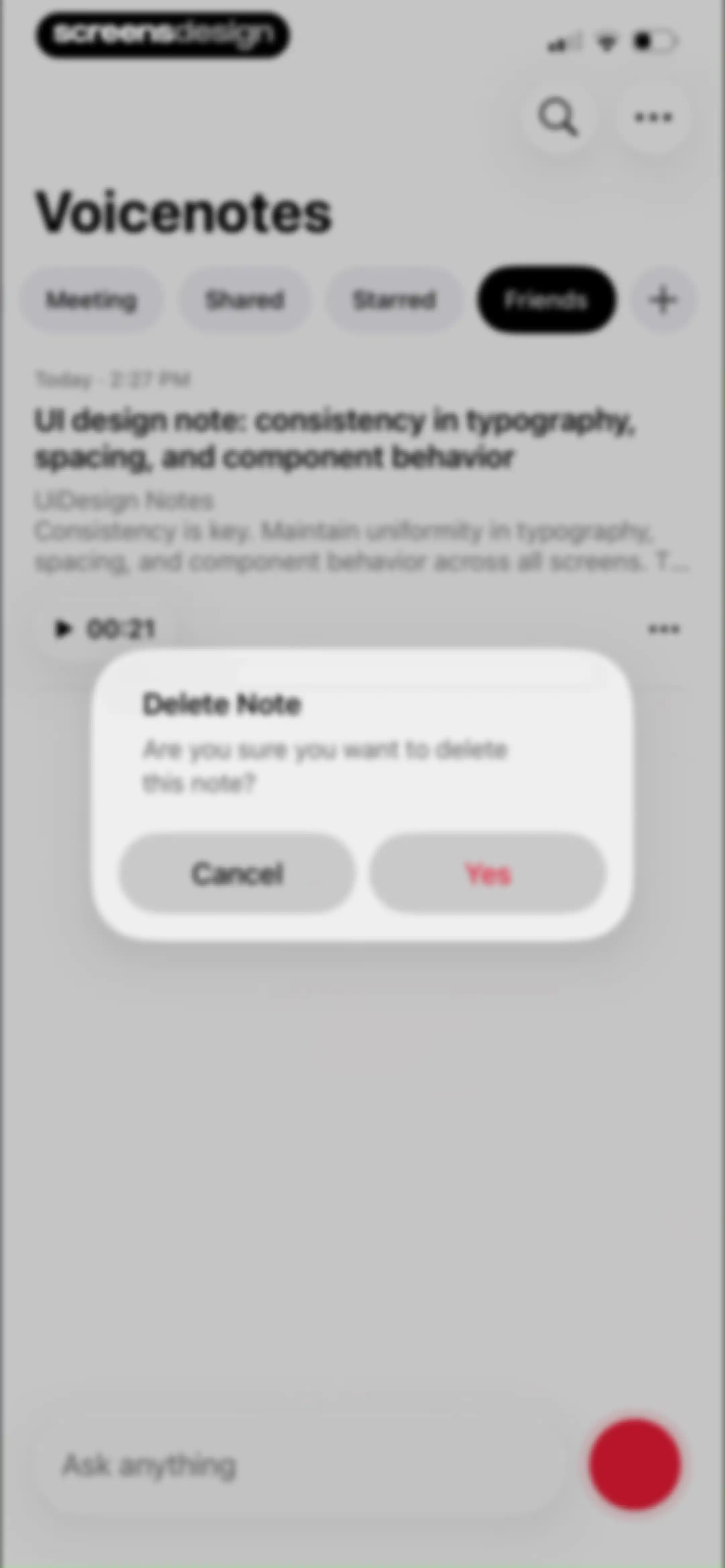 Voicenotes AI Notes & Meetings screen 52