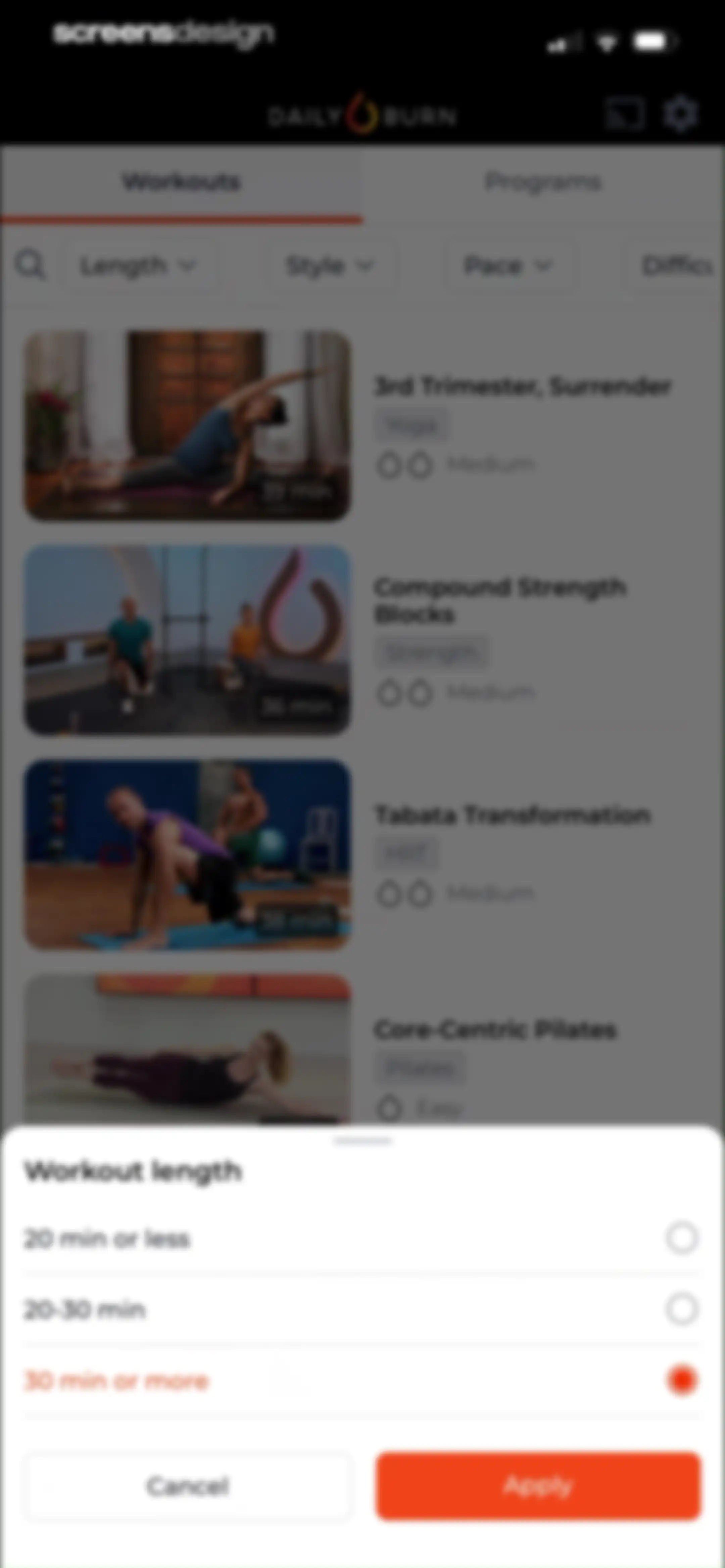 Daily Burn: Home Workouts screen 64