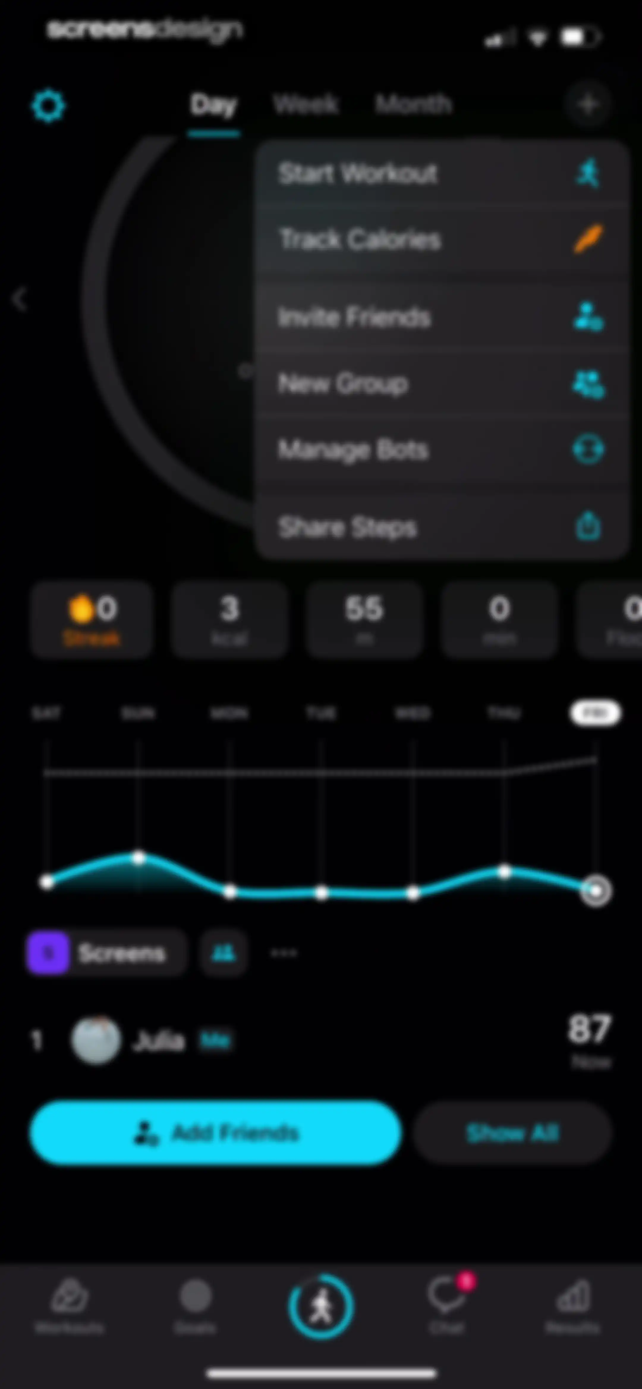 StepsApp Pedometer screen 96