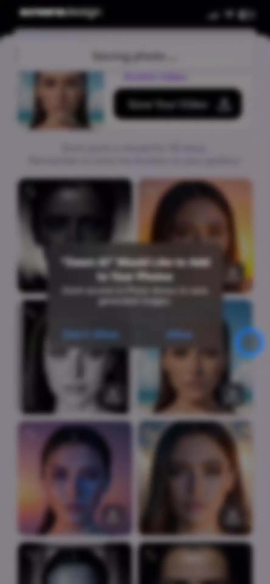Dawn AI - Avatar generator screen 19
