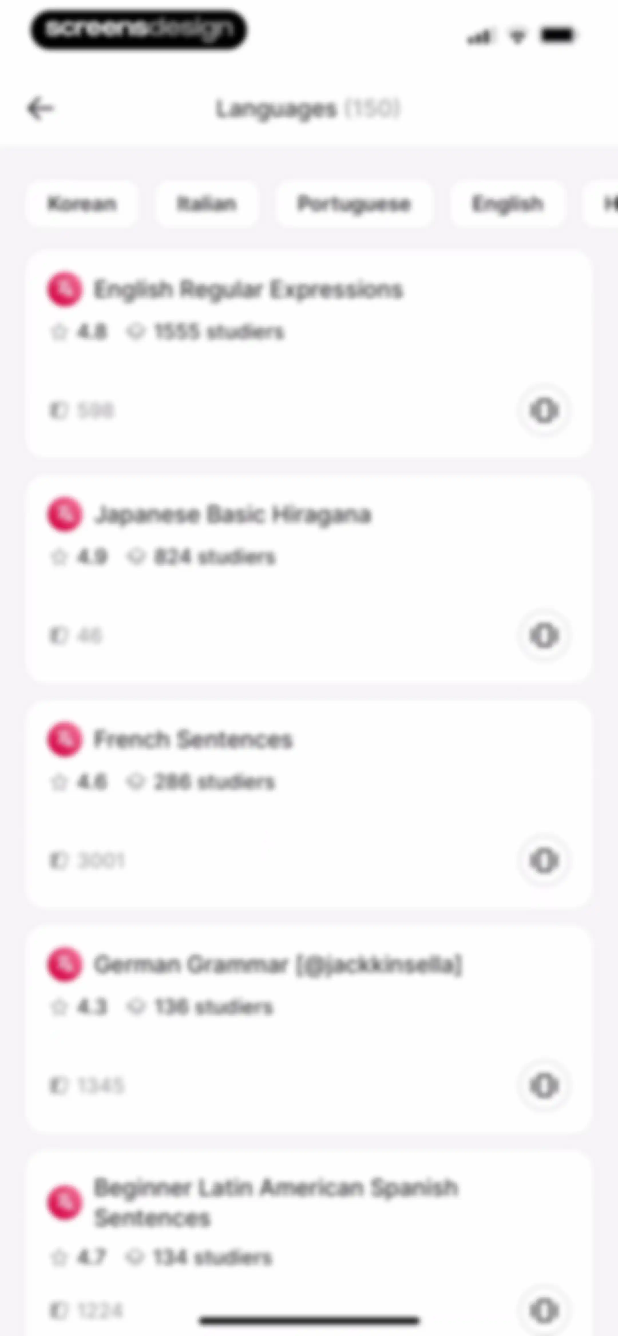 Noji - Flashcards study app screen 123