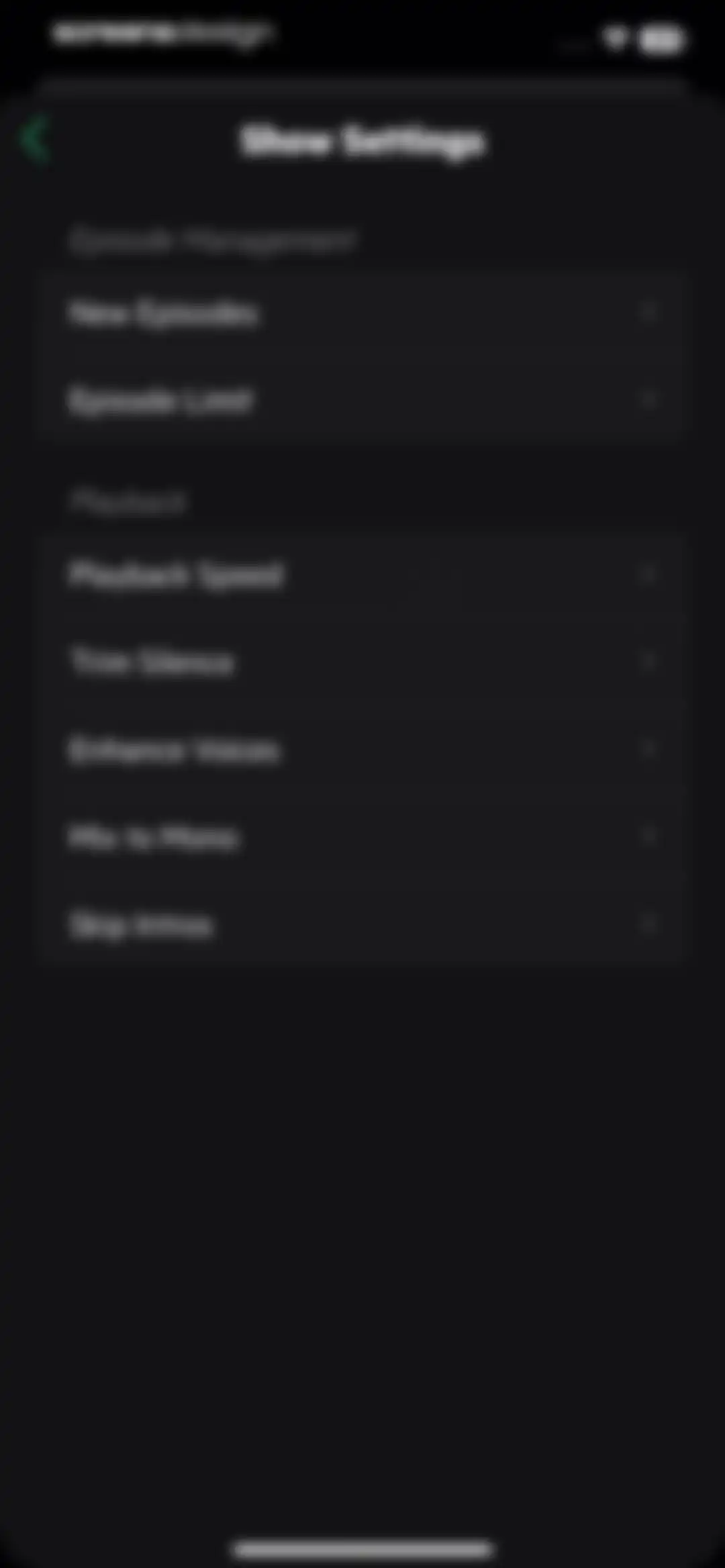Castro: Podcast App & Player screen 98