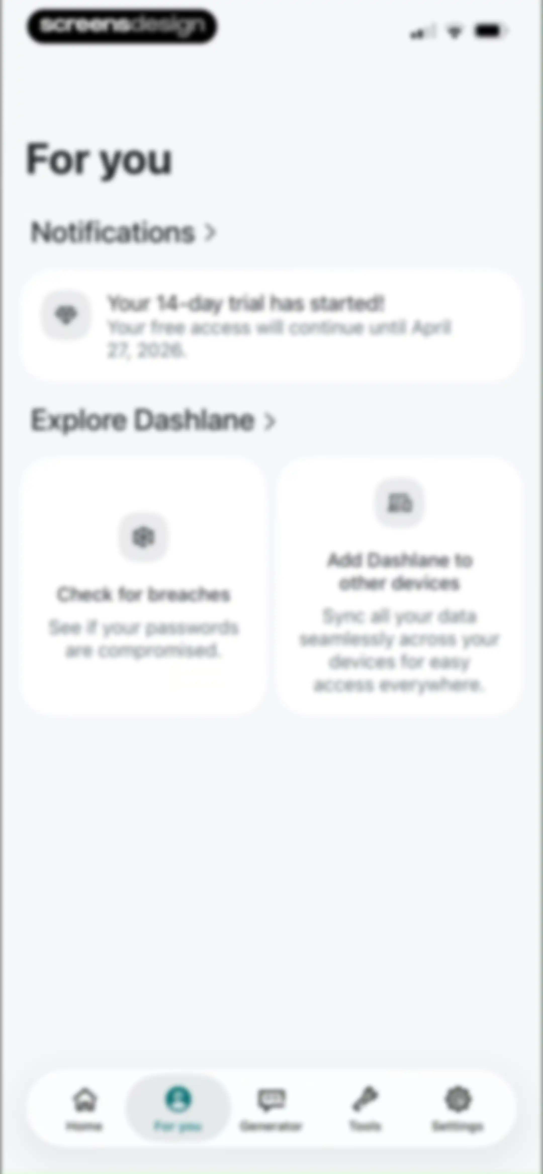Dashlane Password Manager screen 68