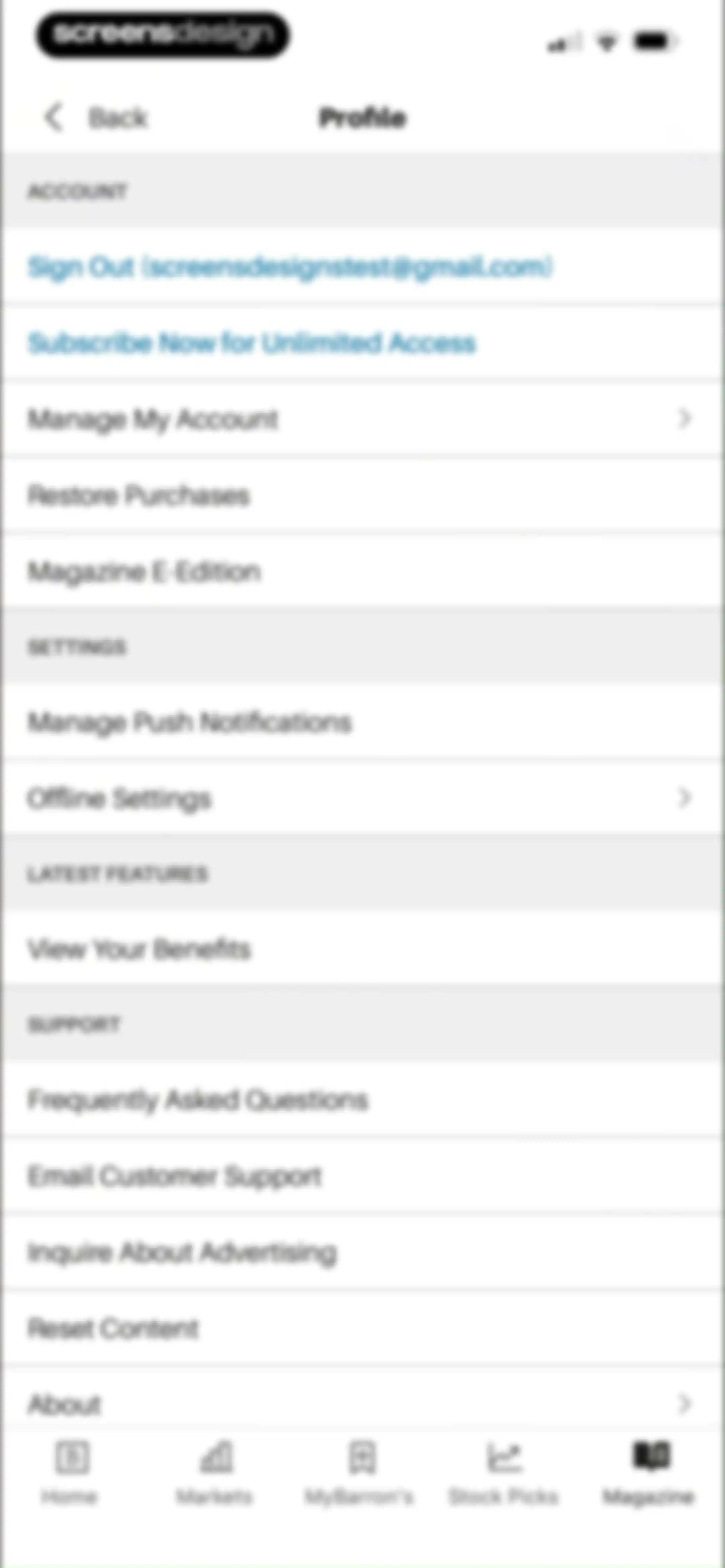 Barron’s - Investing Insights screen 78