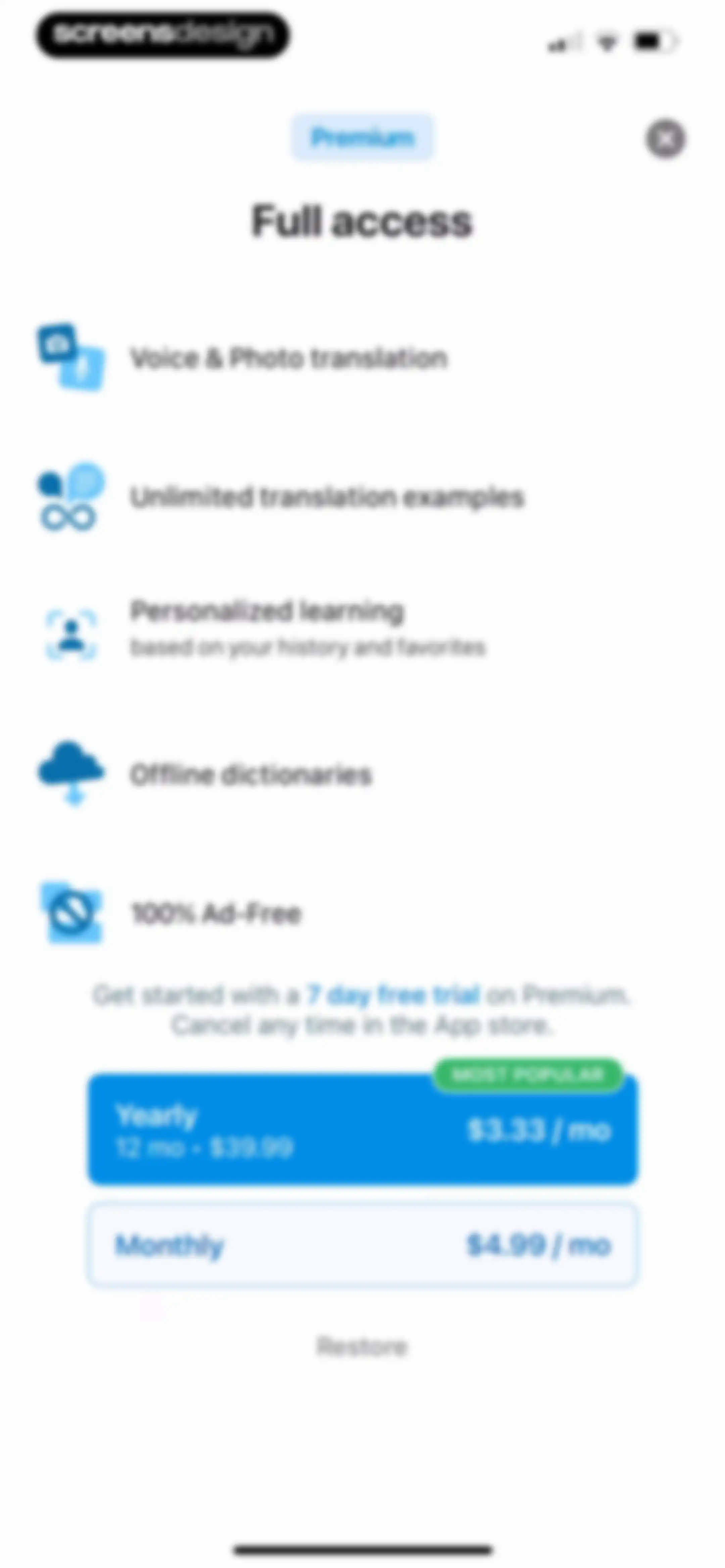 Reverso translate and learn screen 13