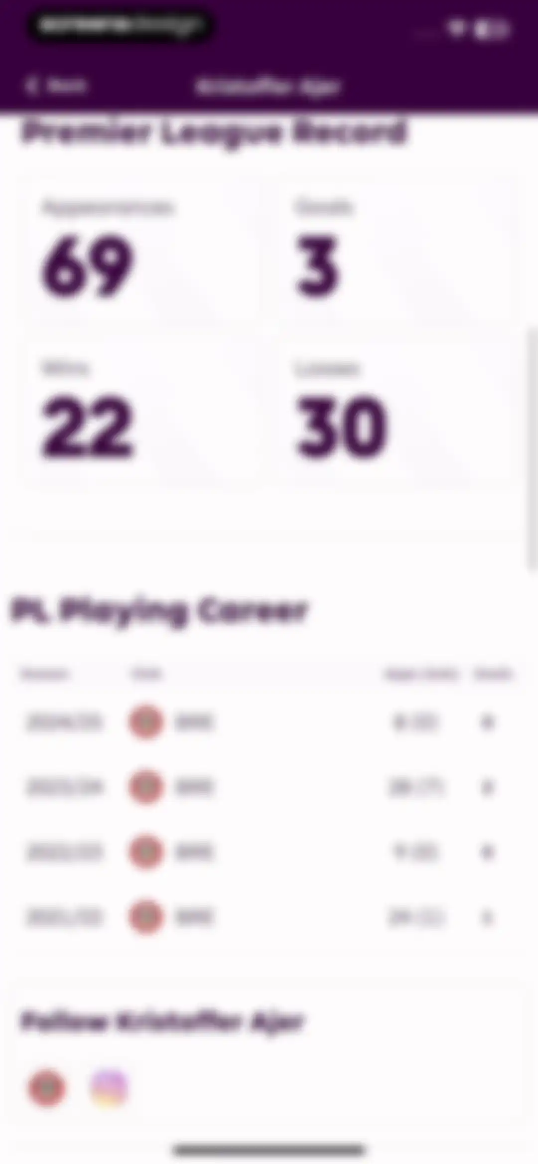 Premier League - Scores, News screen 92