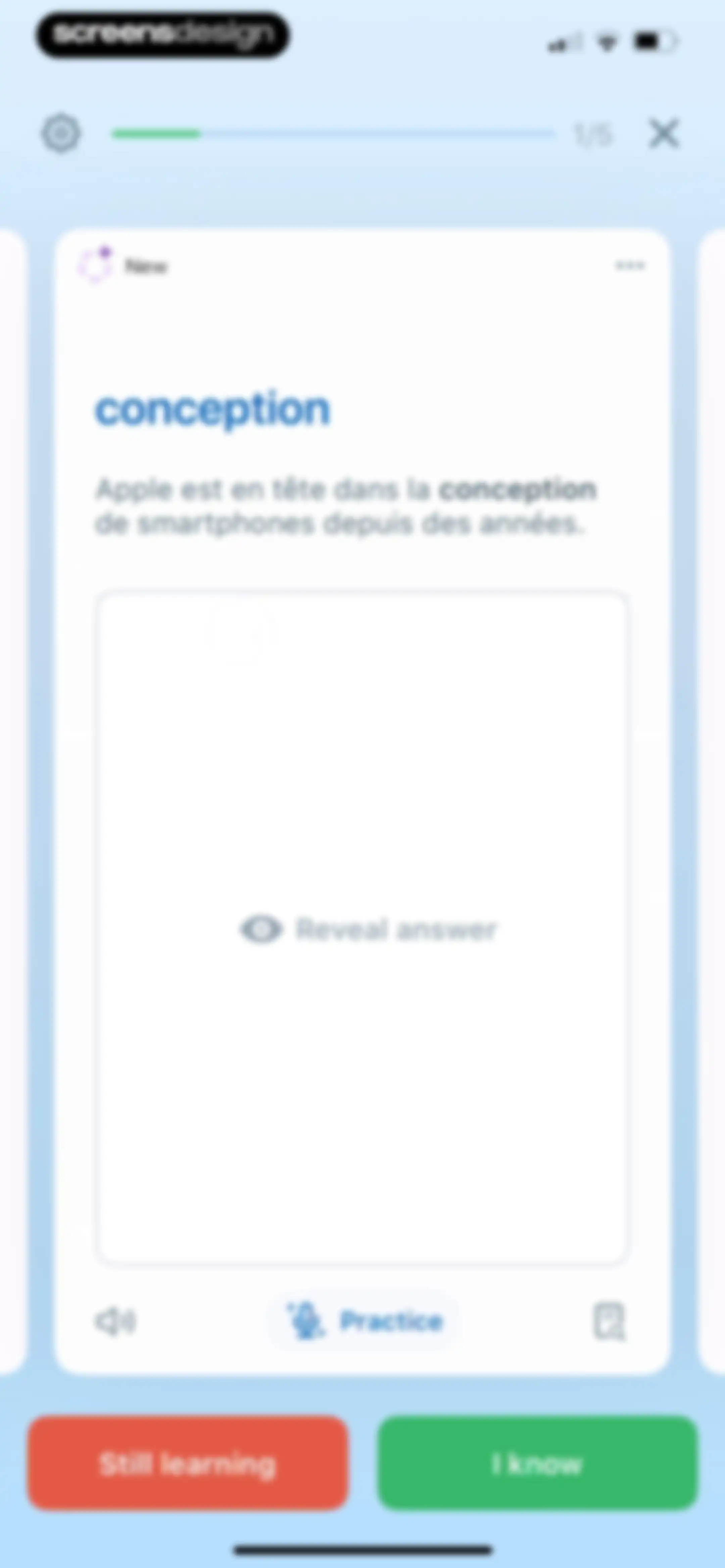 Reverso translate and learn screen 110