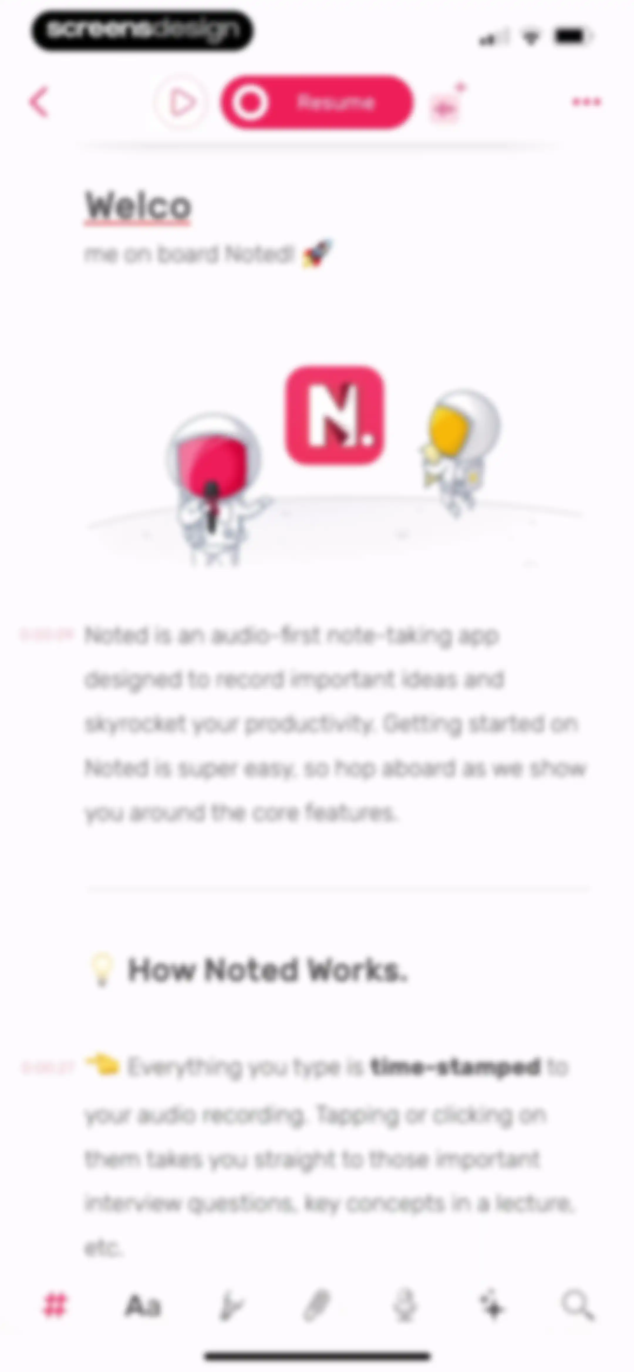 Noted: Record & AI Transcribe screen 27