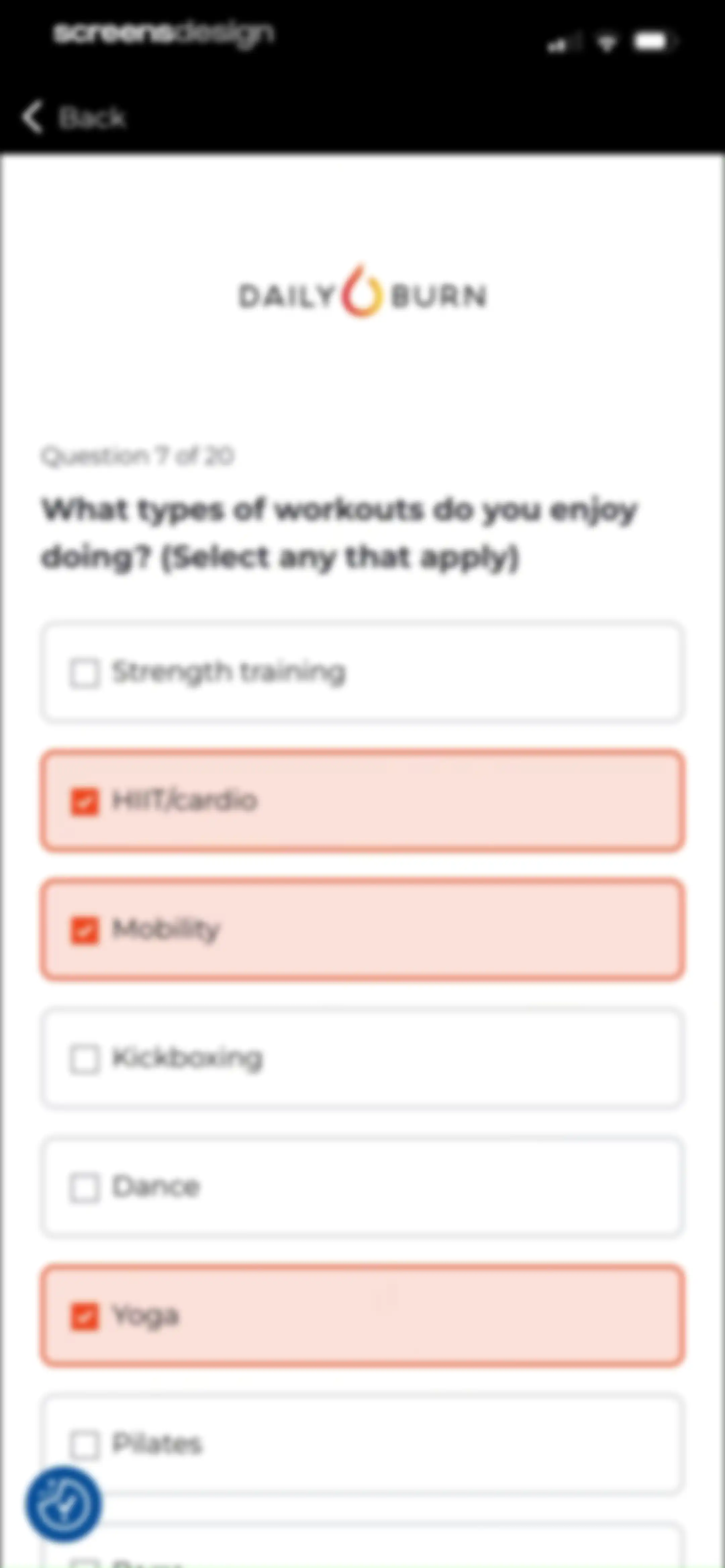 Daily Burn: Home Workouts screen 22