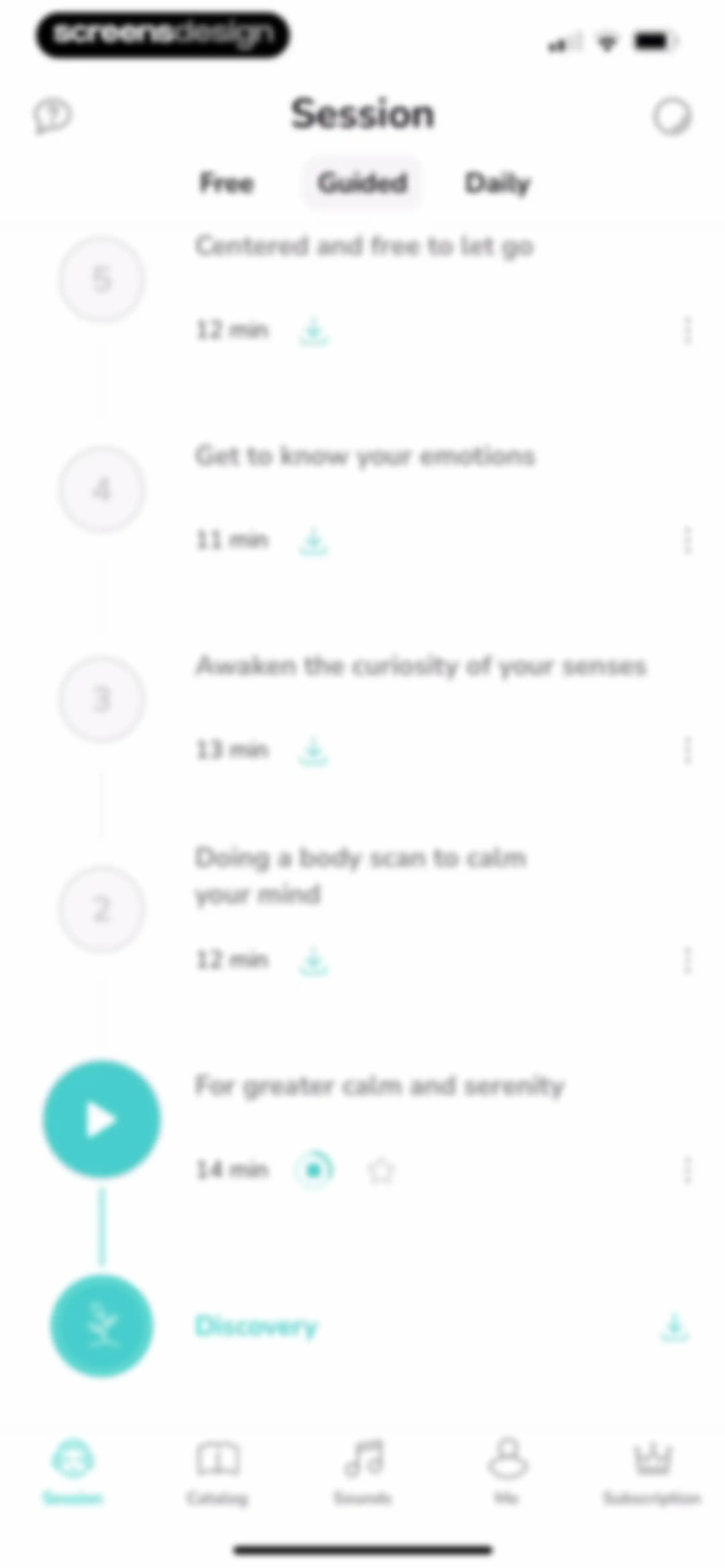 Petit BamBou: Mindfulness screen 5