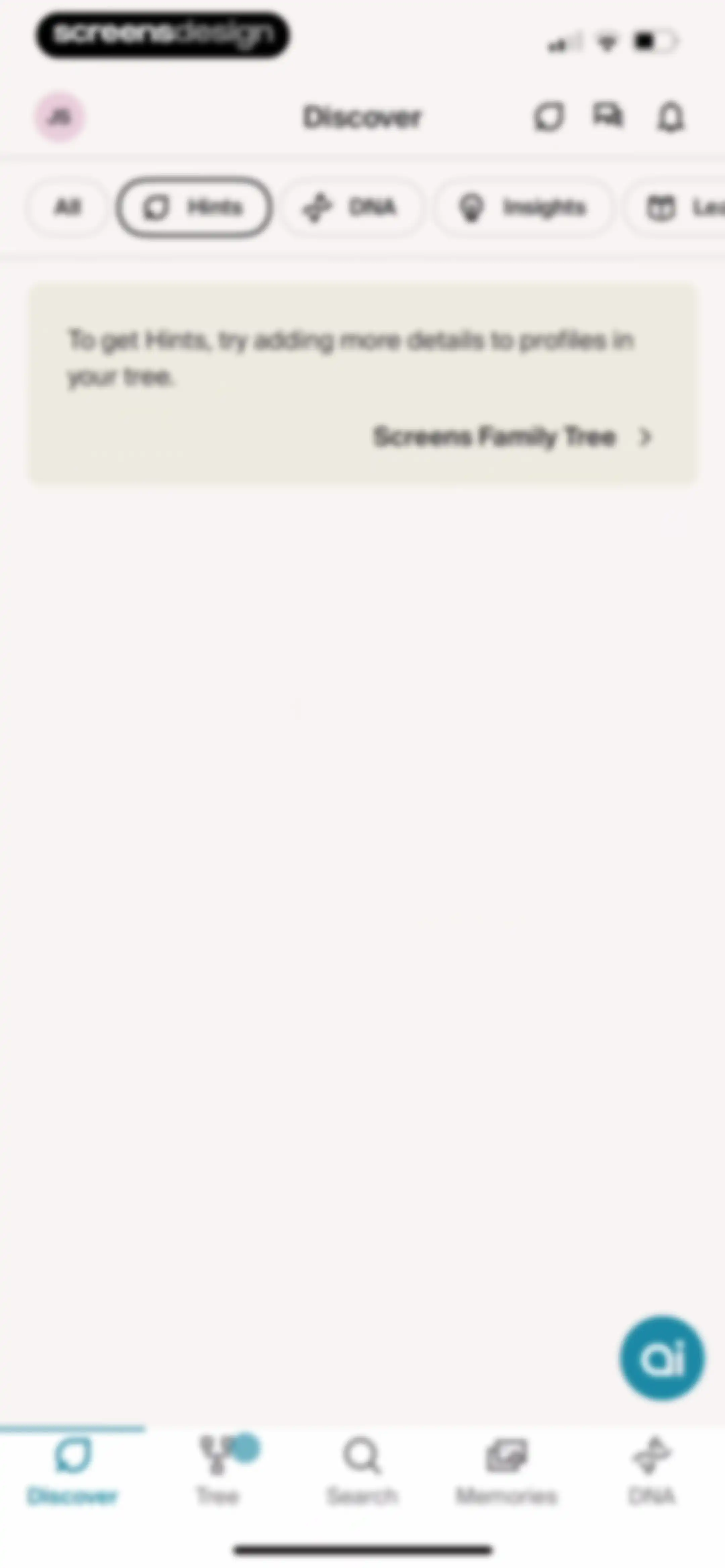 Ancestry: Family History & DNA screen 159