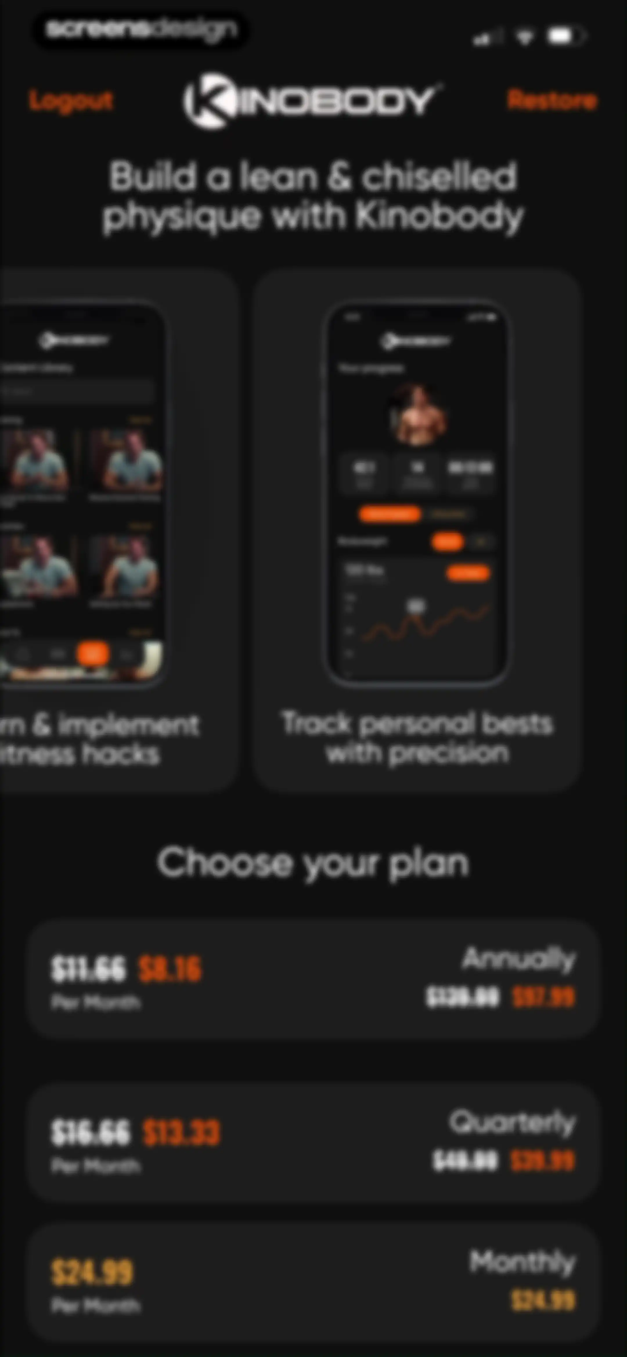 Kinobody Fitness screen 7