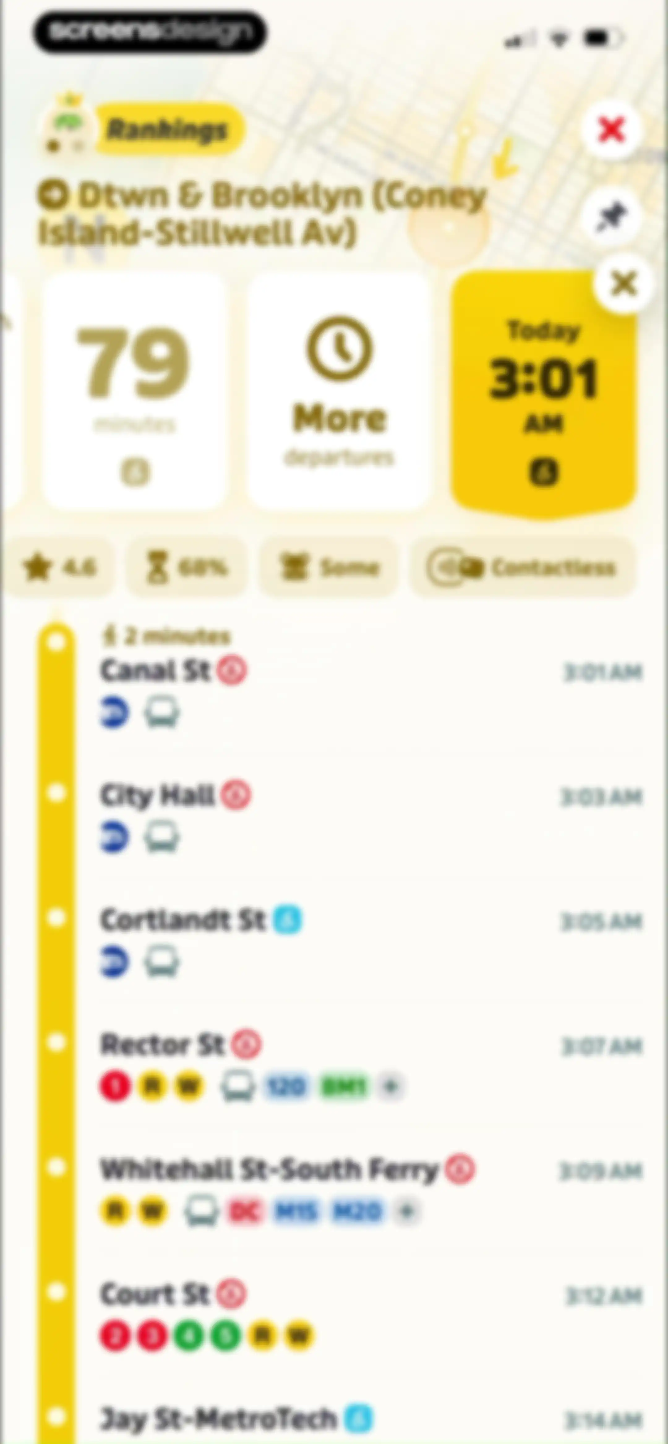 Transit • Subway & Bus Times screen 49