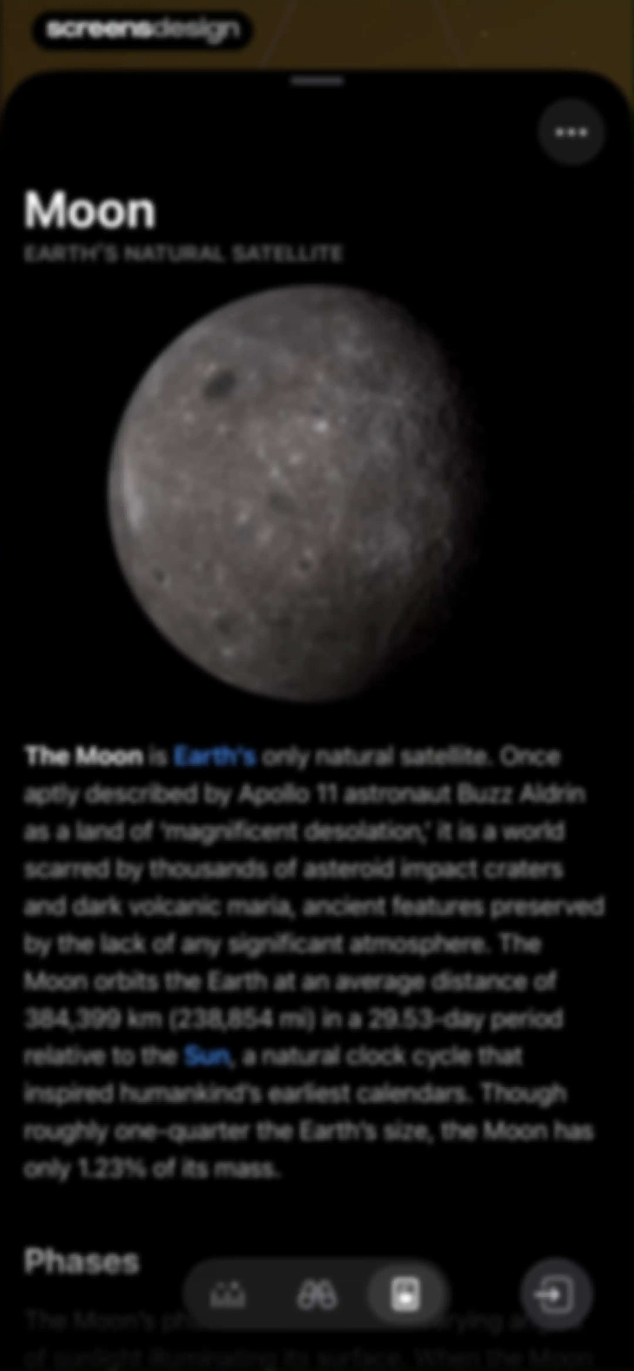 Sky Guide screen 71