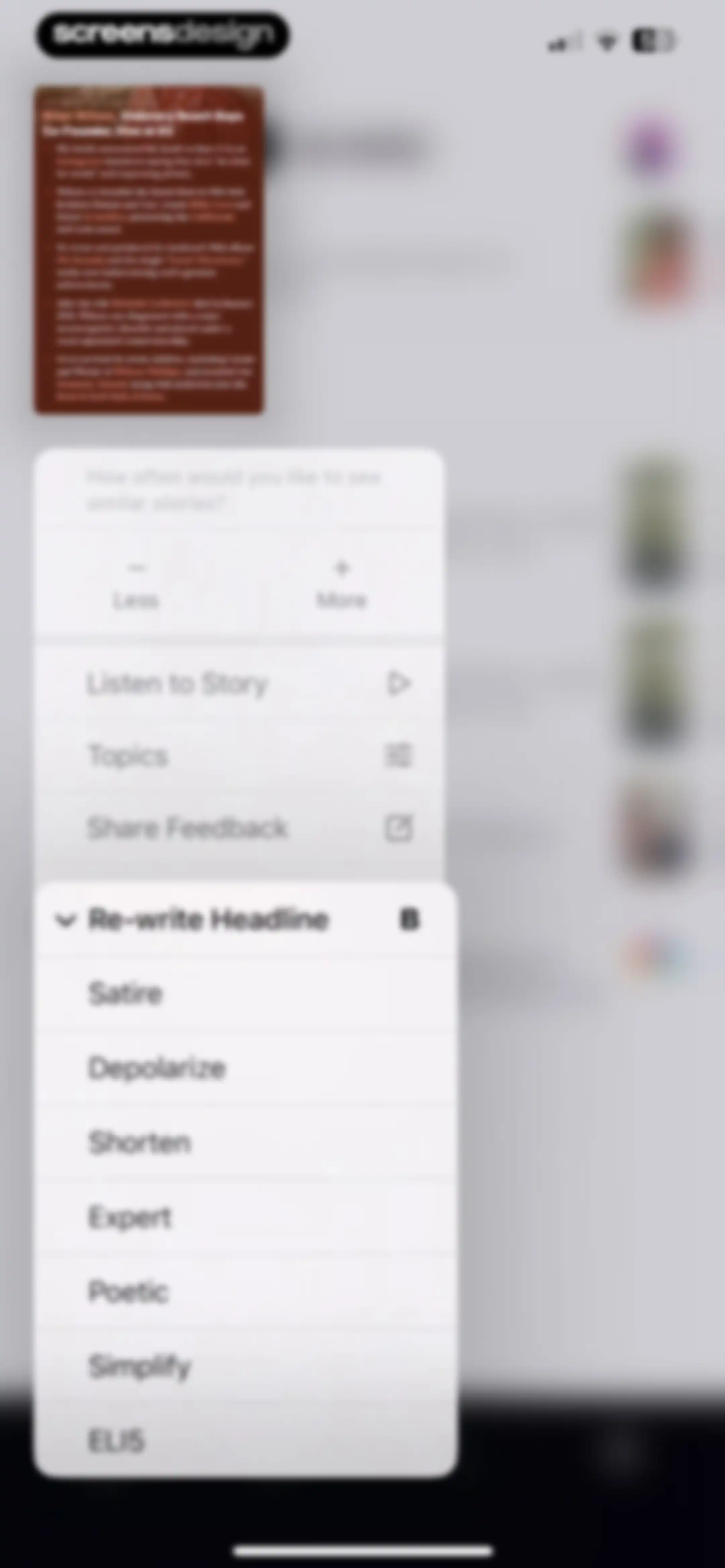 Particle: Personalized News screen 119