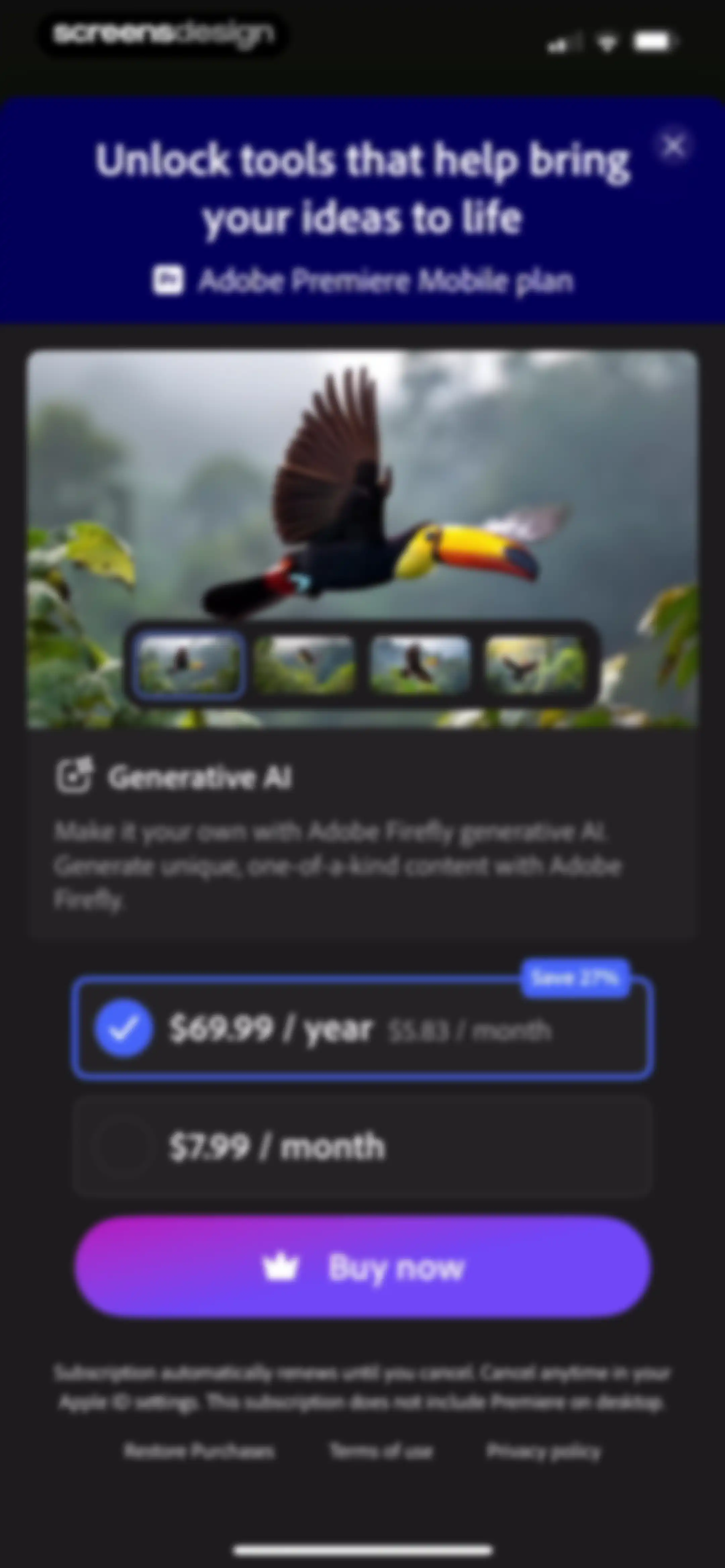Adobe Premiere AI Video Editor screen 75