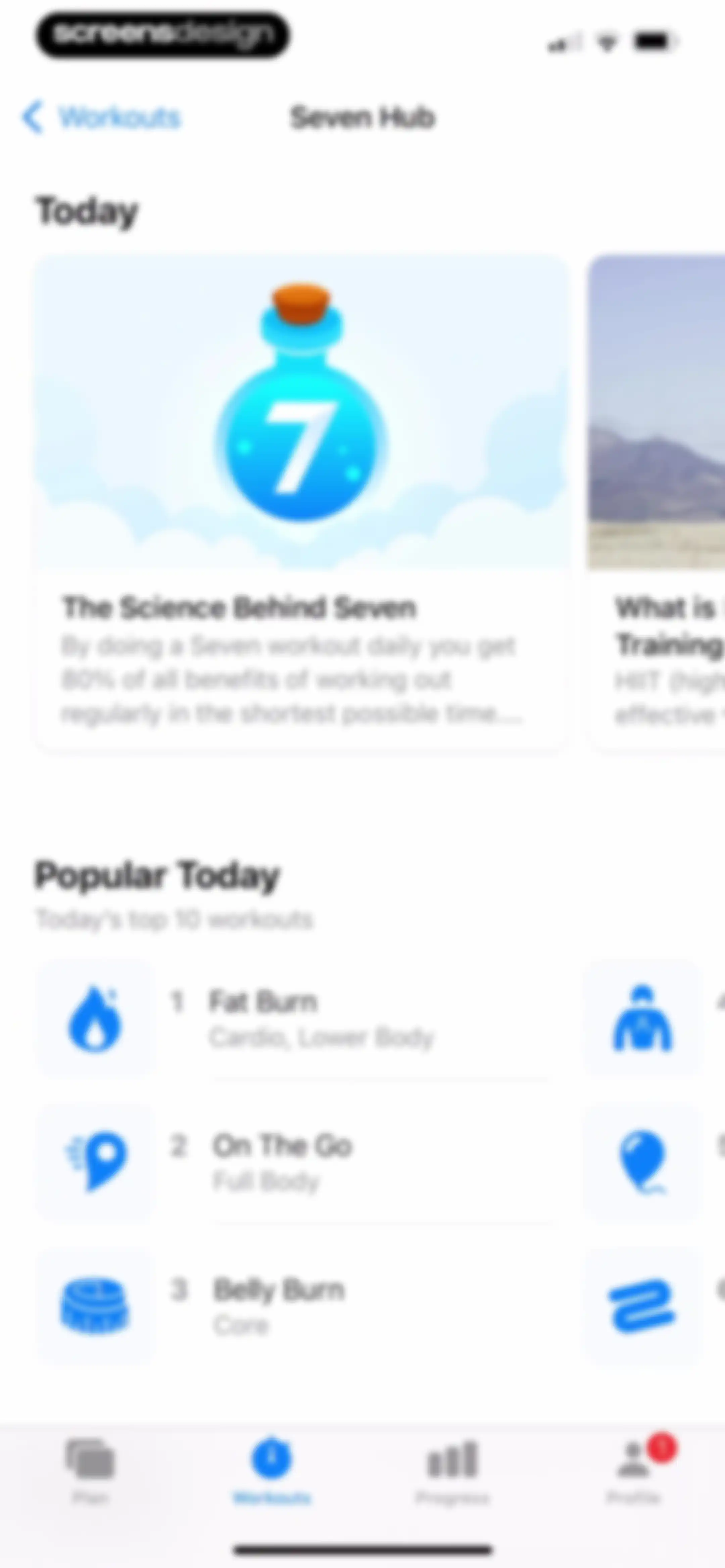 Seven: 7 Minute Workout screen 102