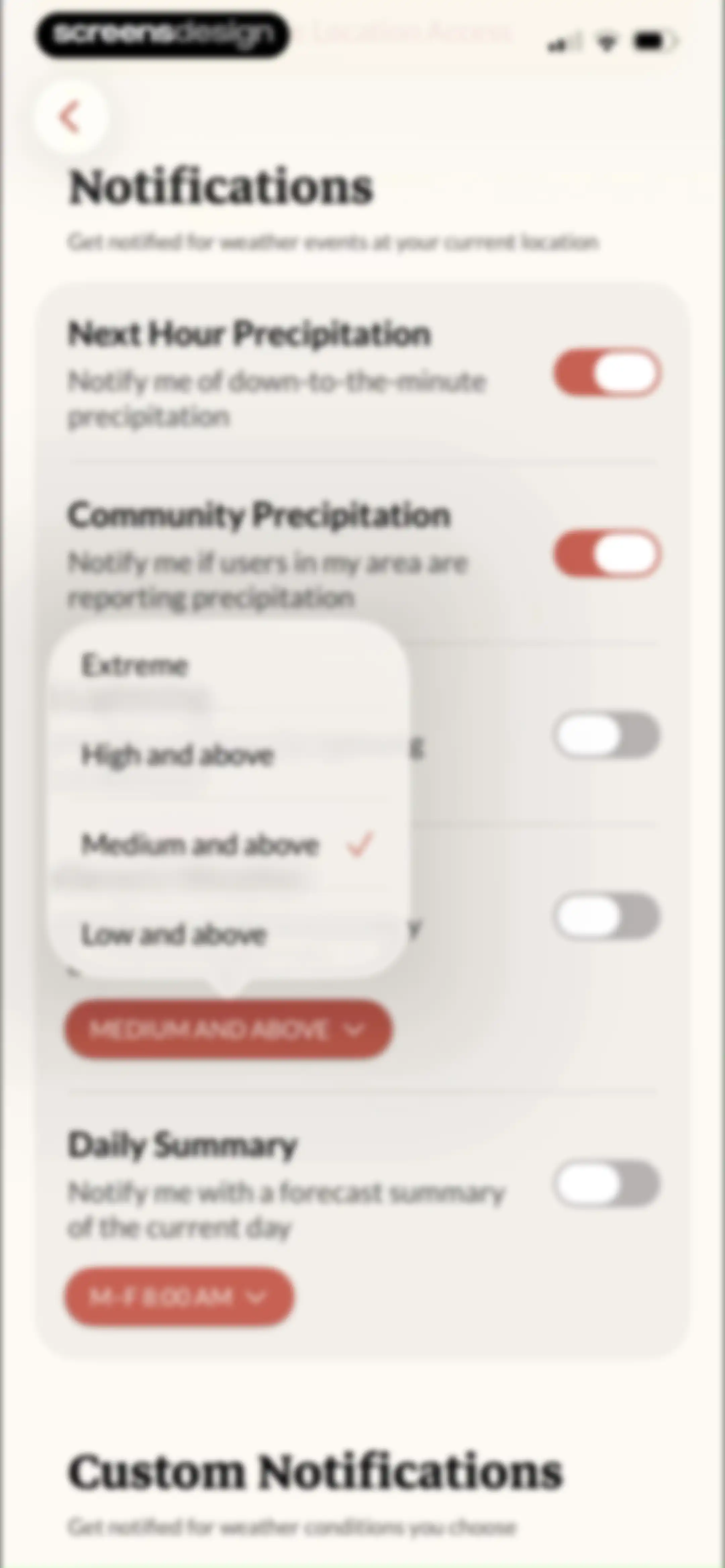 Acme Weather screen 71