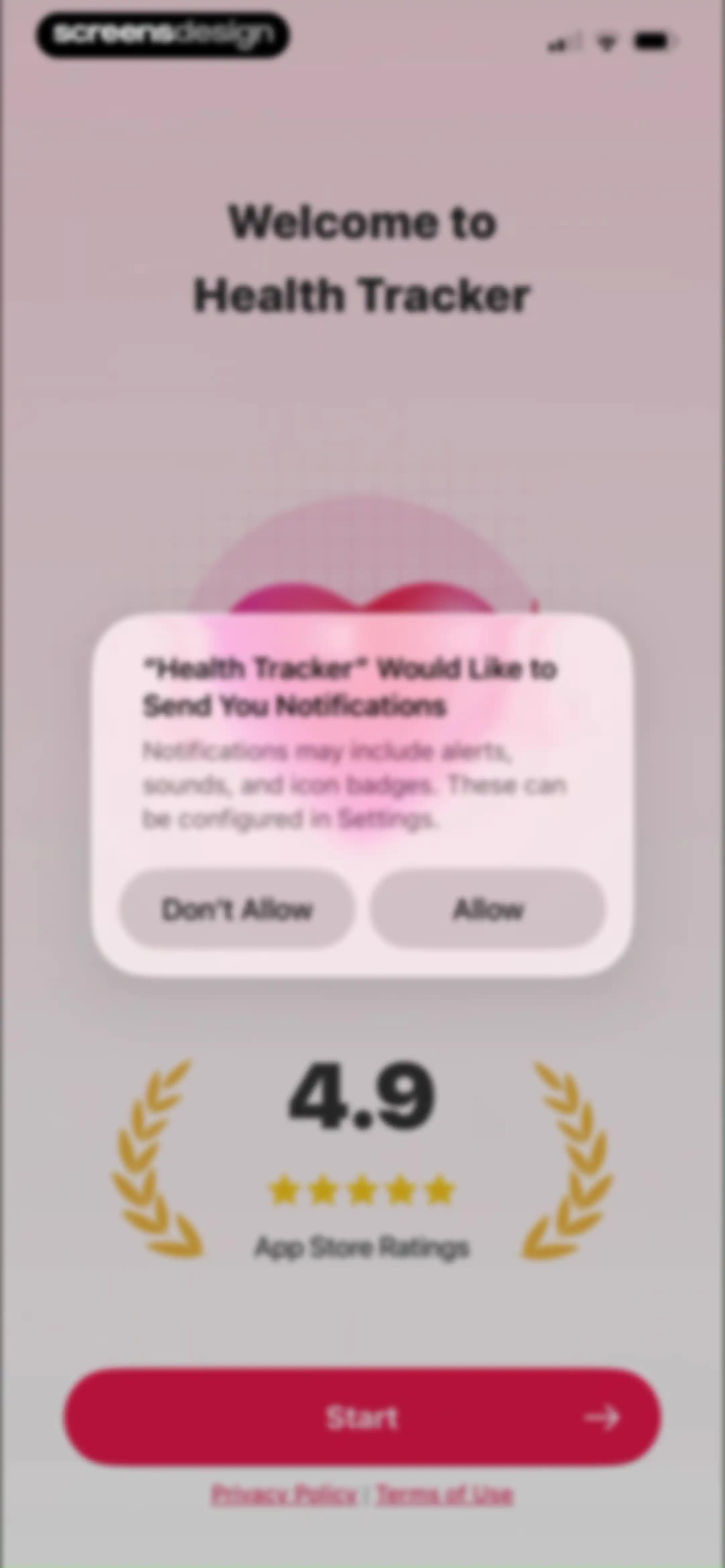 Health Tracker- HeartRate & BP screen 4