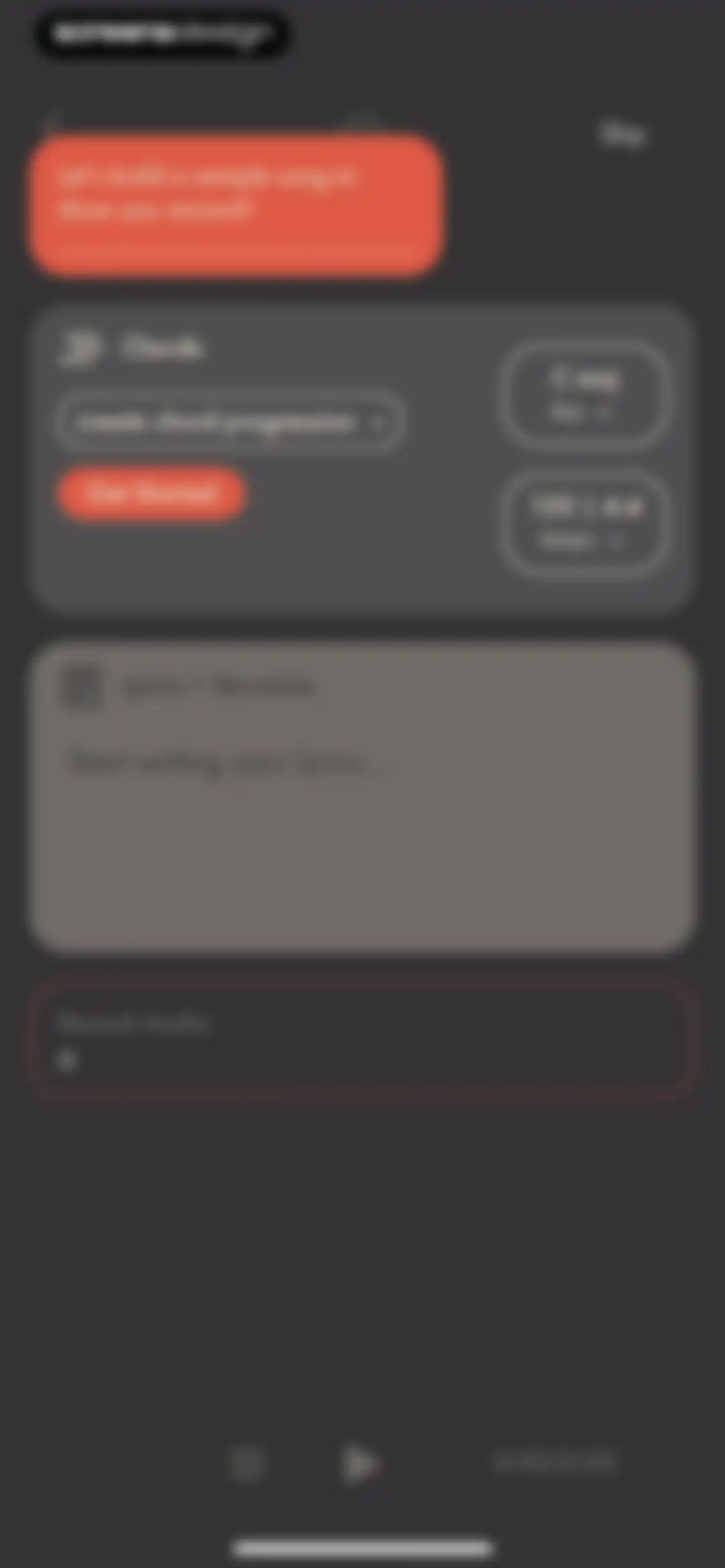 Demo: Songwriting Studio screen 100