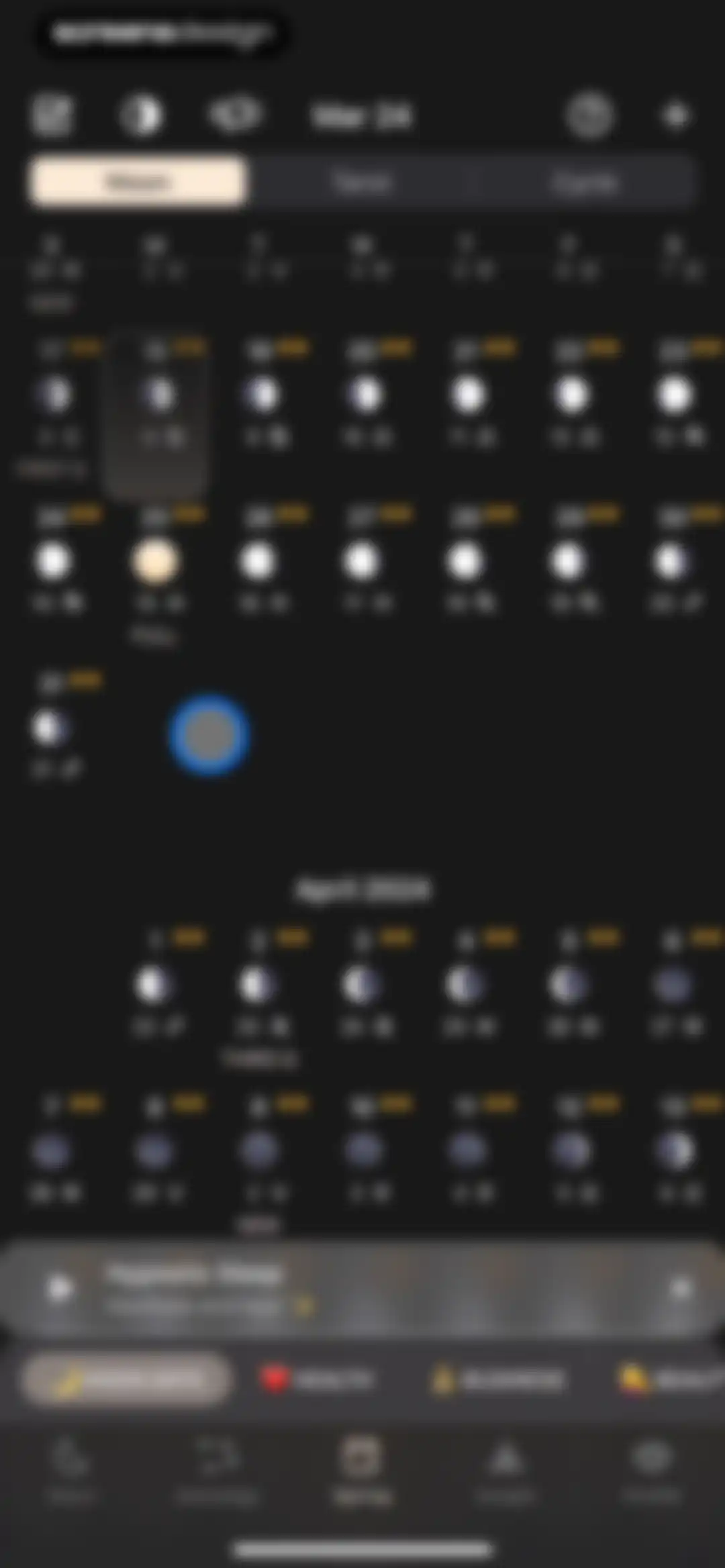 Moon Calendar — MoonX screen 82