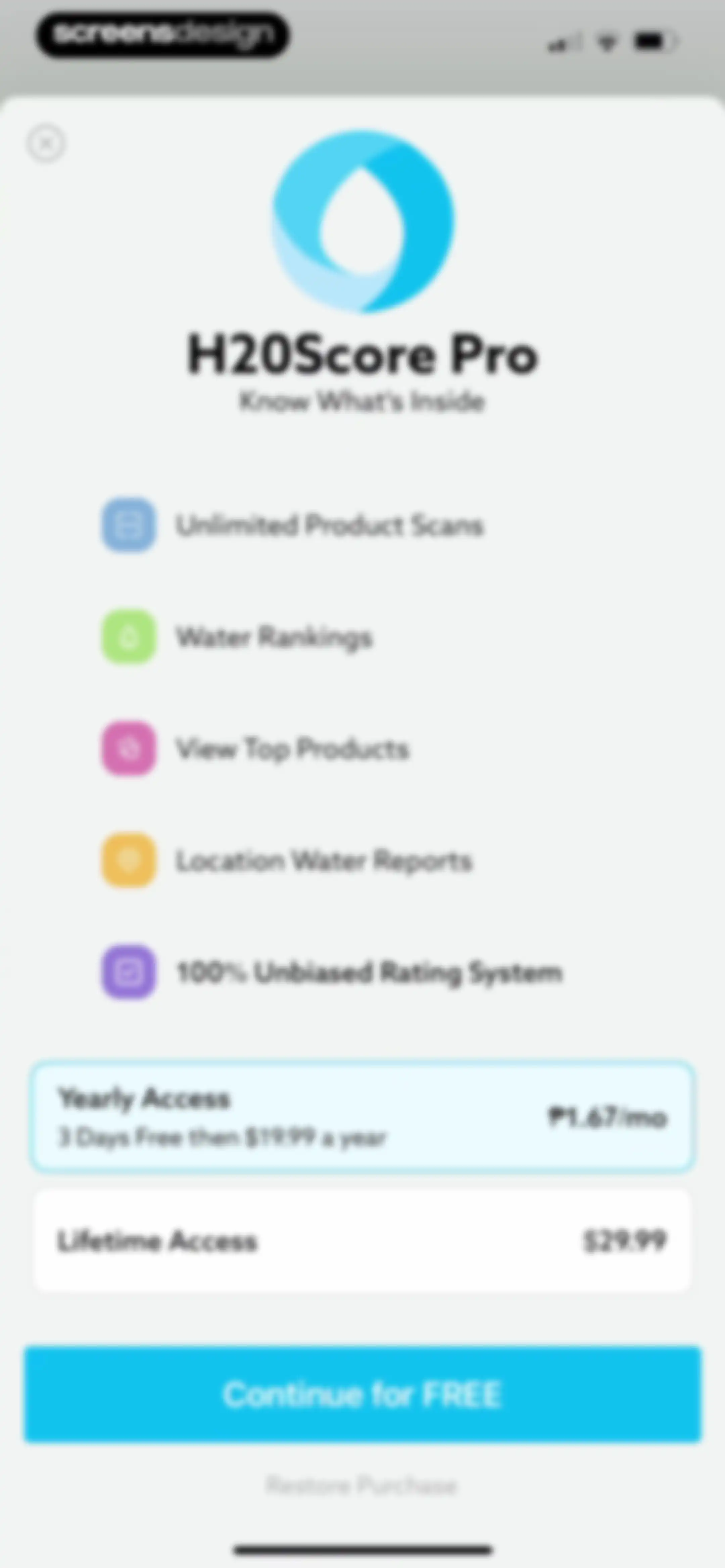 H20Score - Water Rankings screen 49
