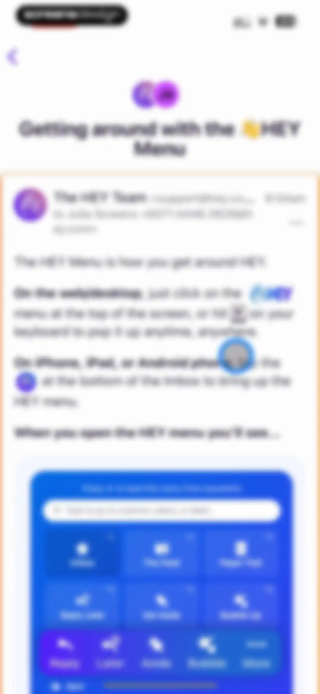 HEY Email screen 60