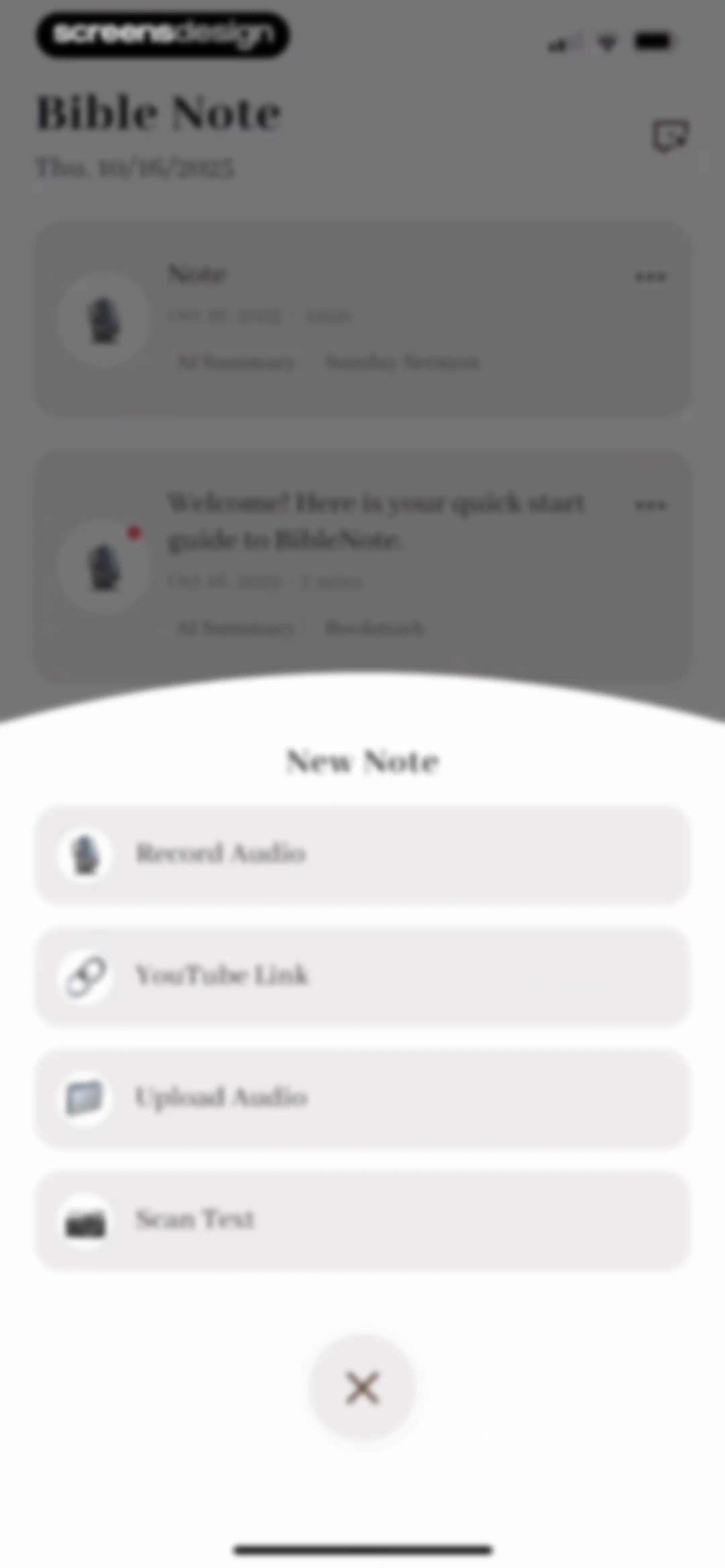 Bible Note: Sermon Notes screen 53