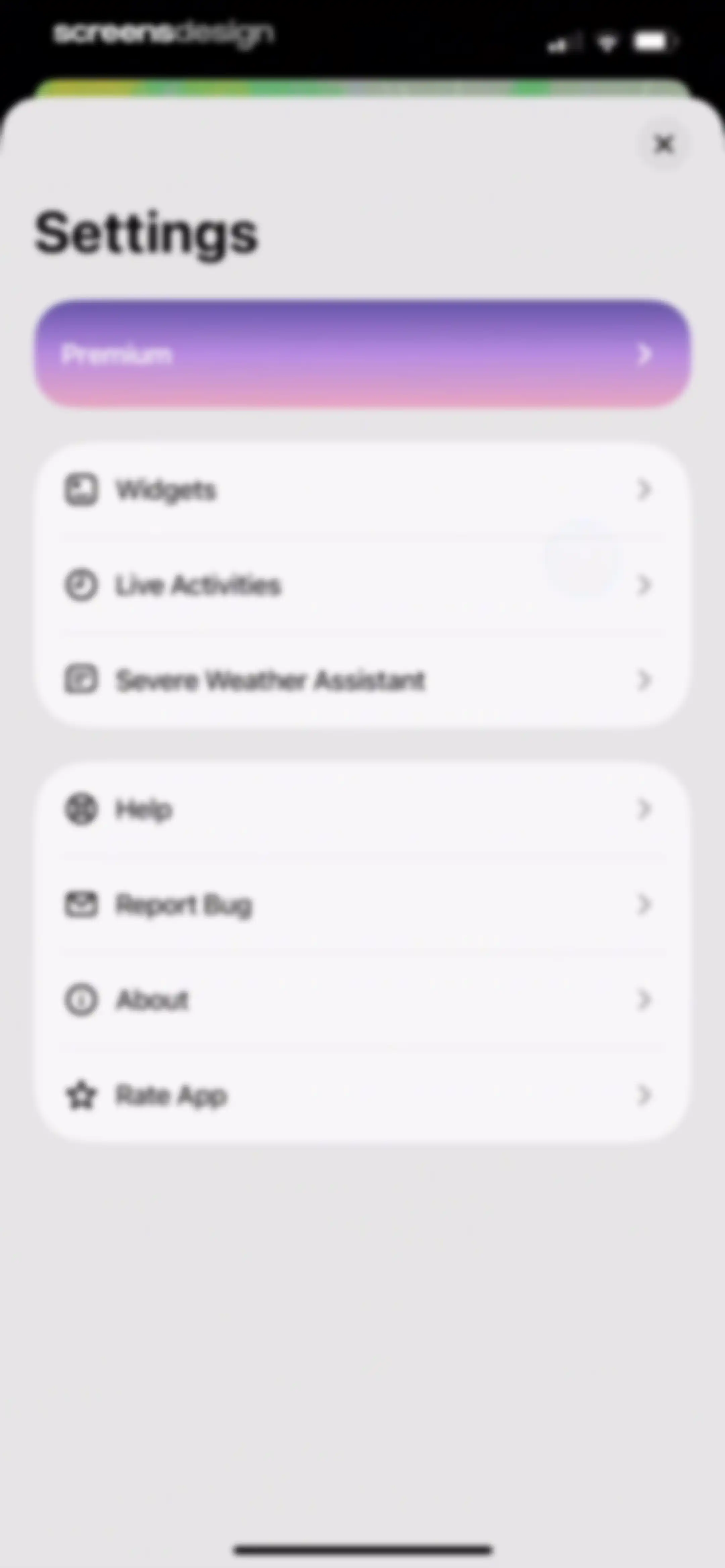 Element: Weather Radar screen 93