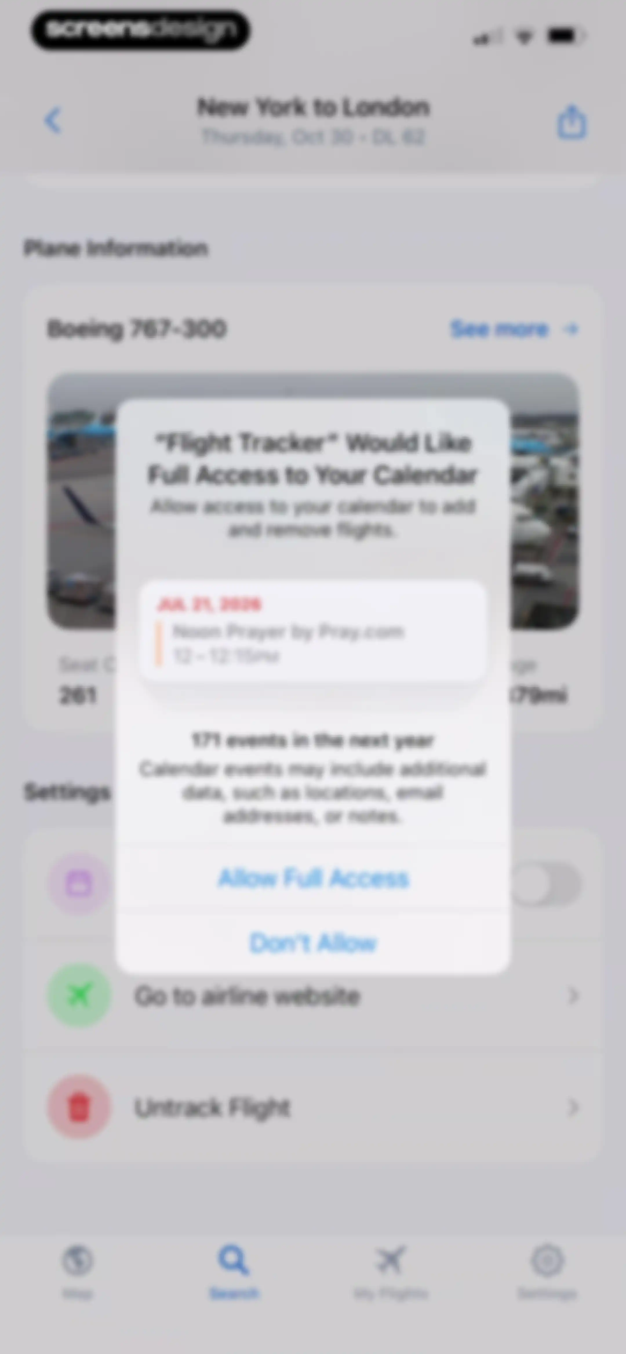 Flight Tracker + screen 59