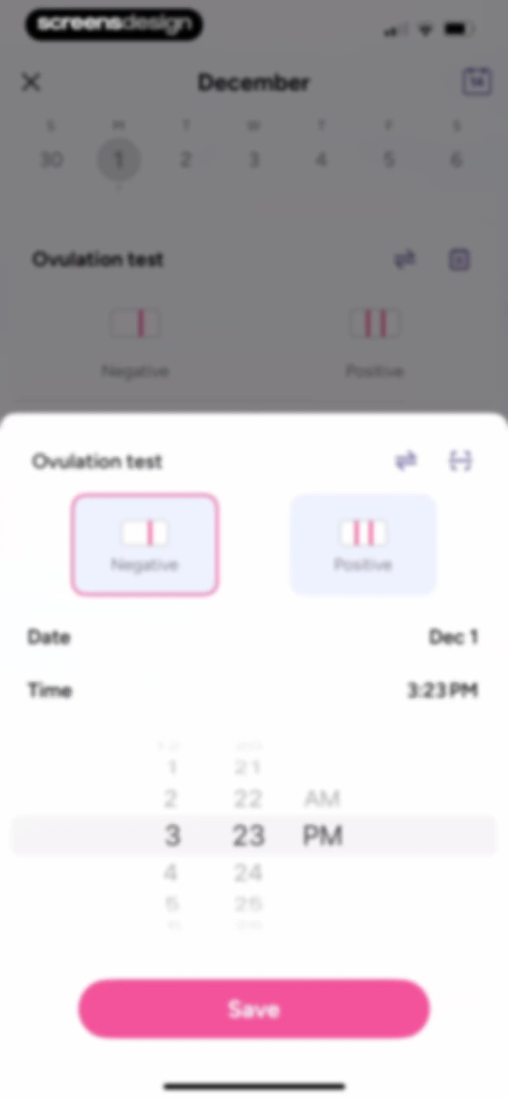 Period Tracker Period Calendar screen 169