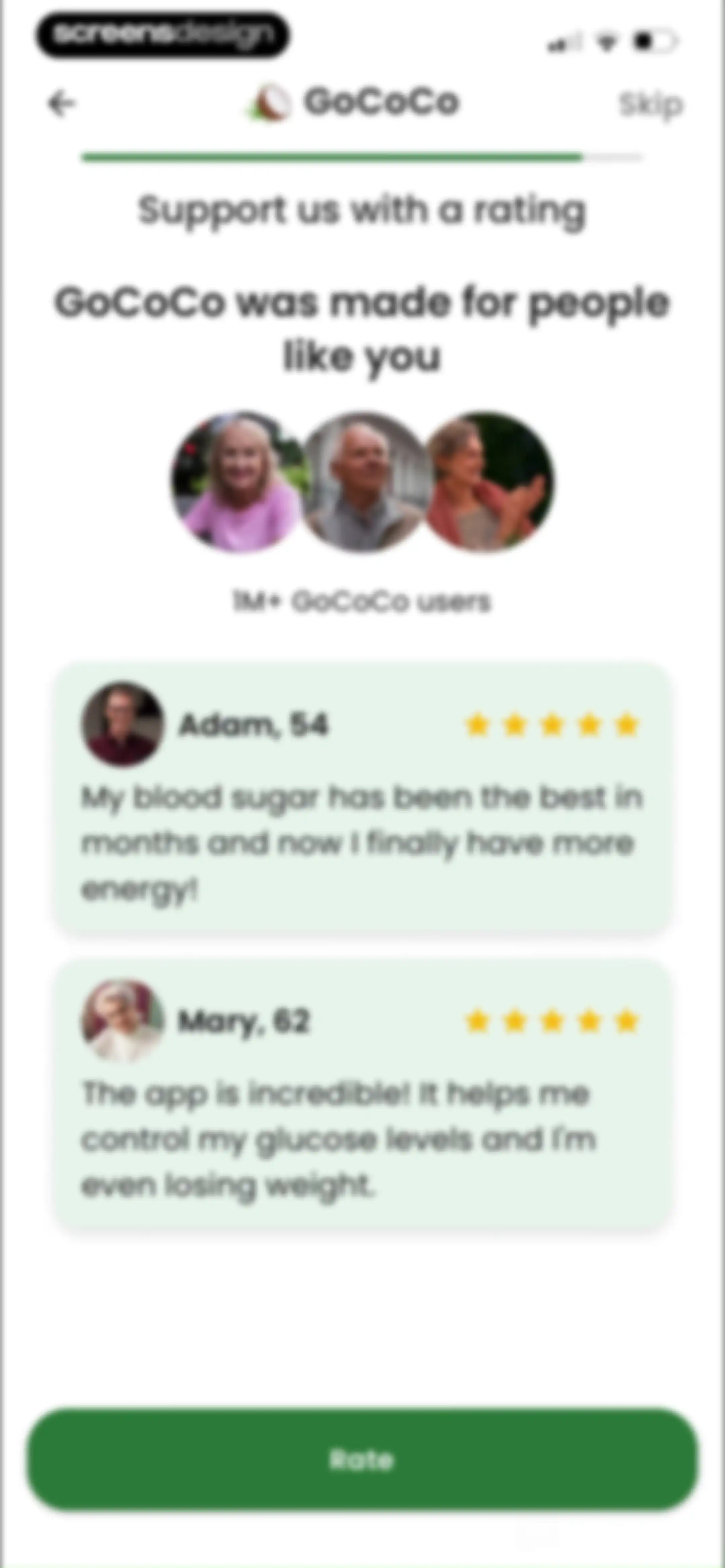 Diabetes food tracker - Gococo screen 42