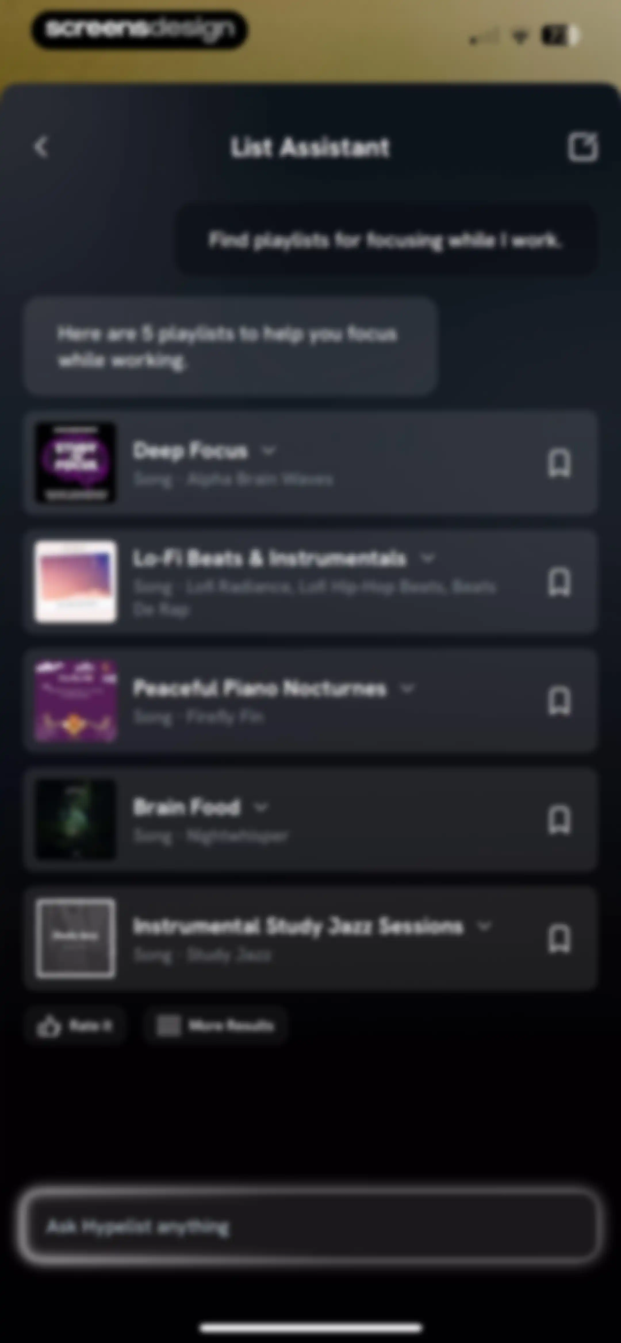 Hypelist: Create & Share Lists screen 102