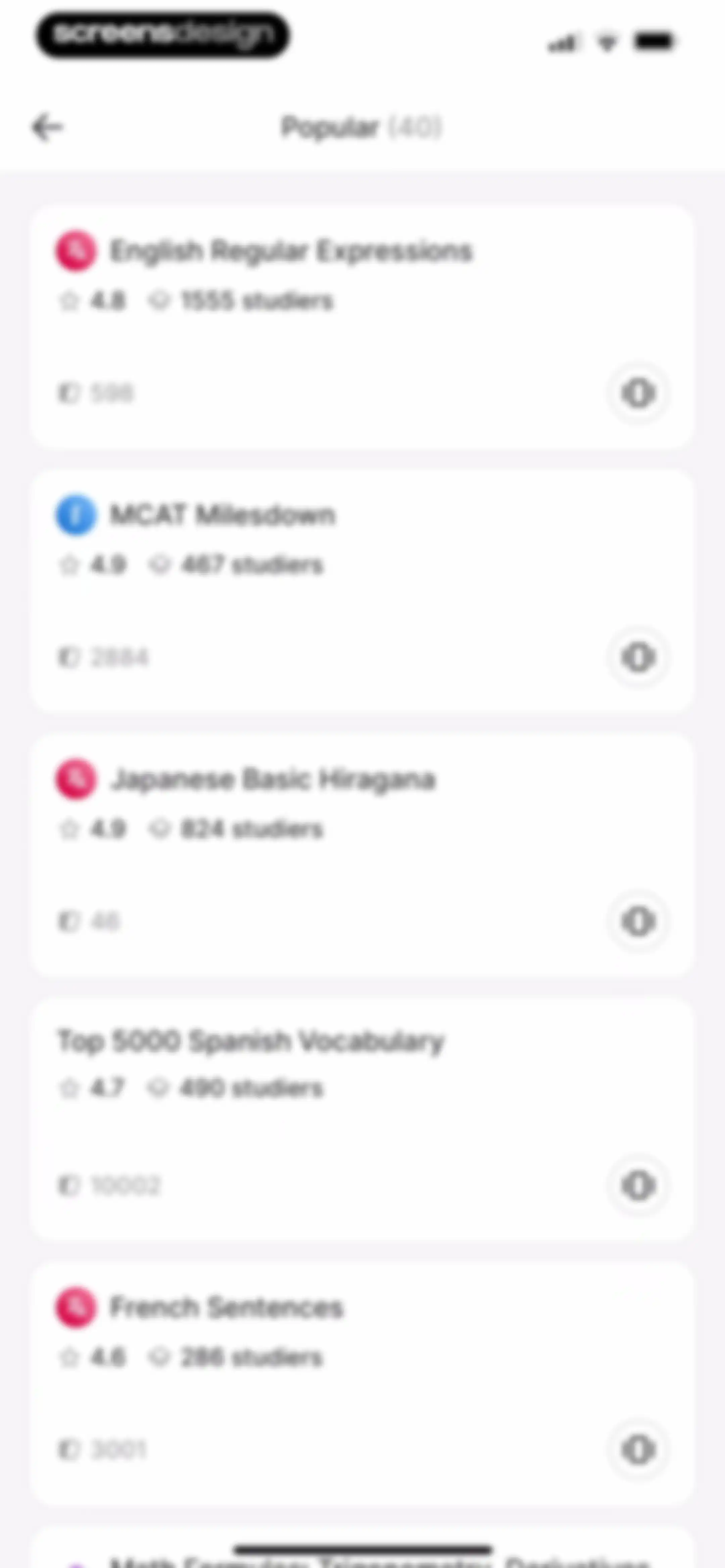 Noji - Flashcards study app screen 116