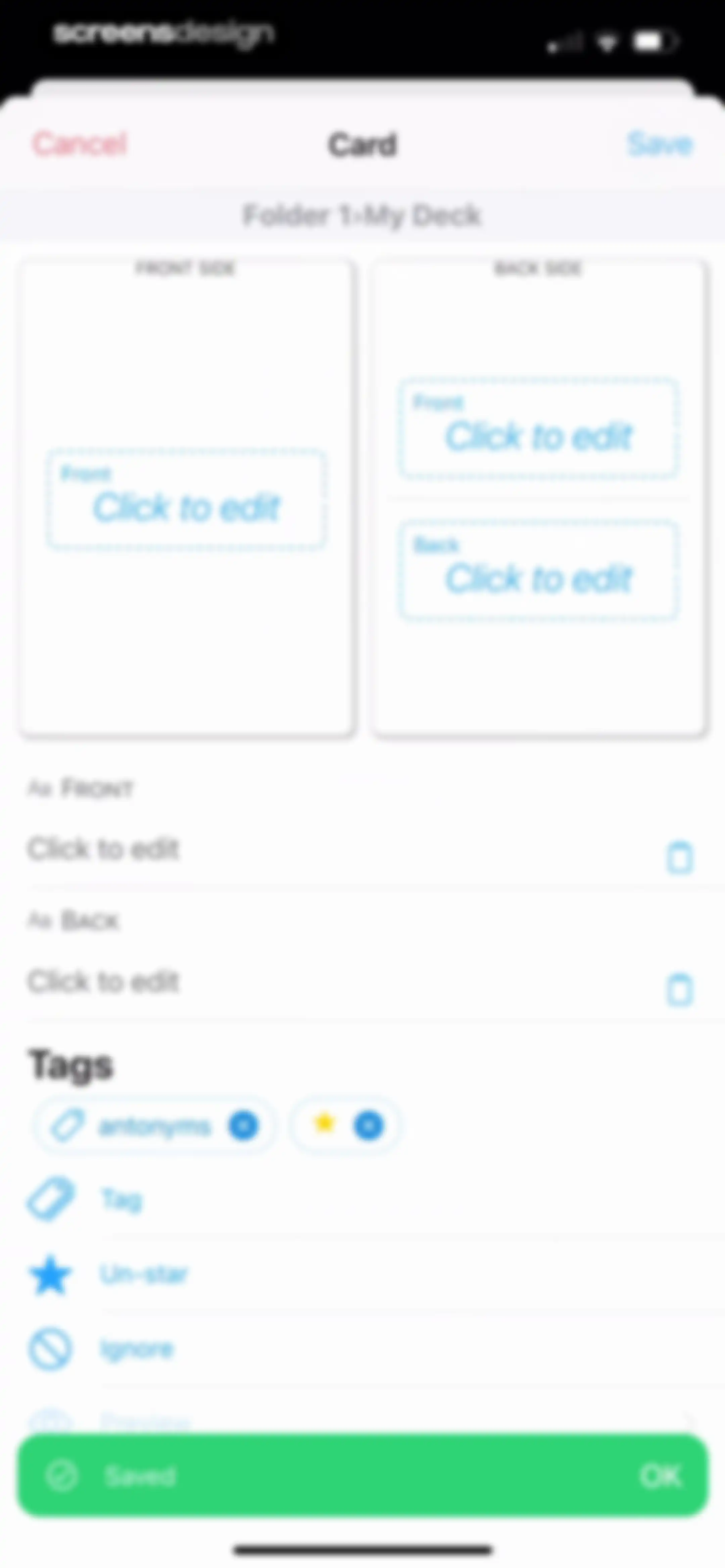 AlgoApp - Flashcards screen 30