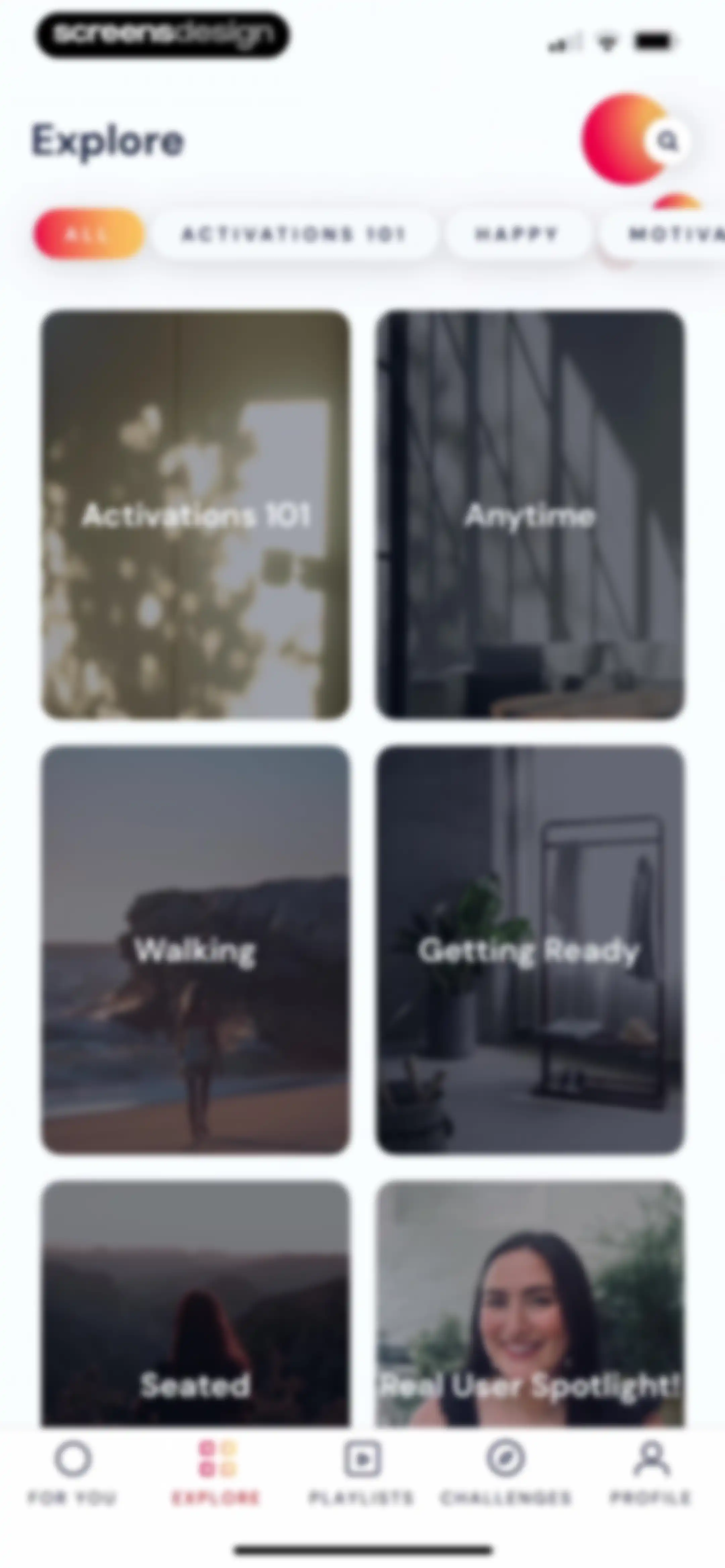 Activations: Daily Motivation screen 58