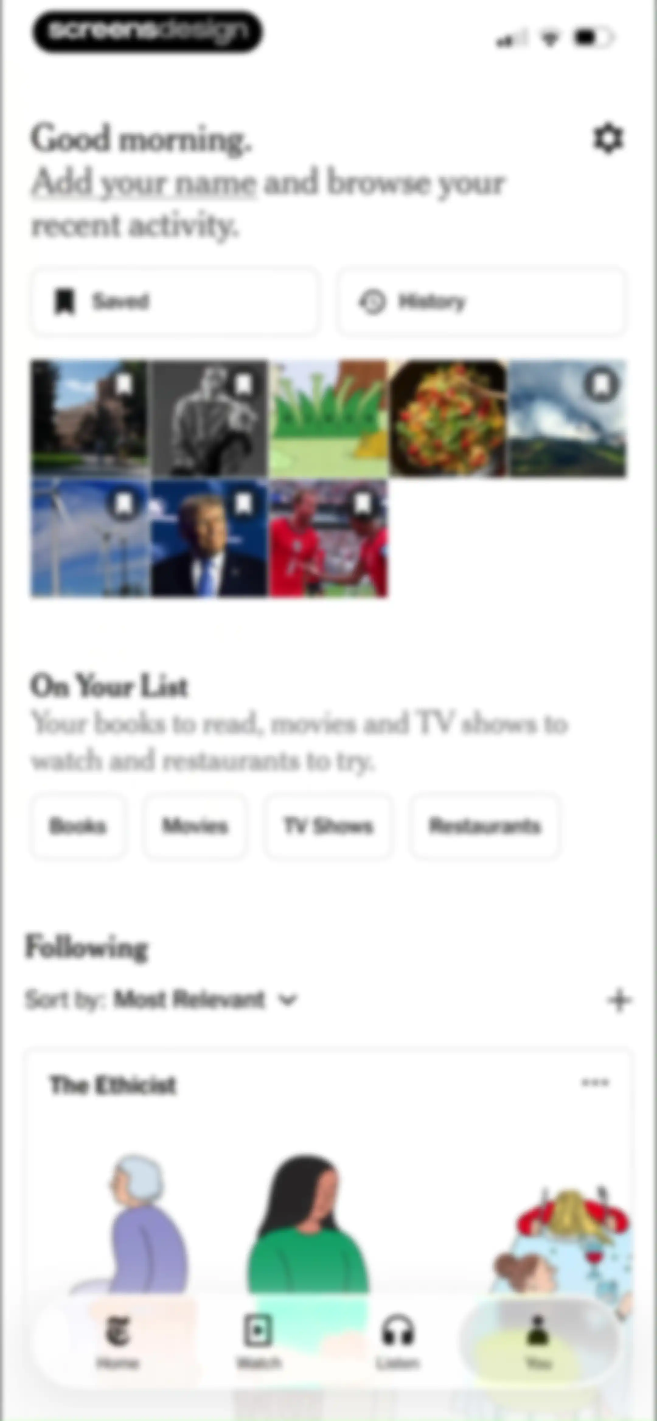 NYTimes: US and Global News screen 80