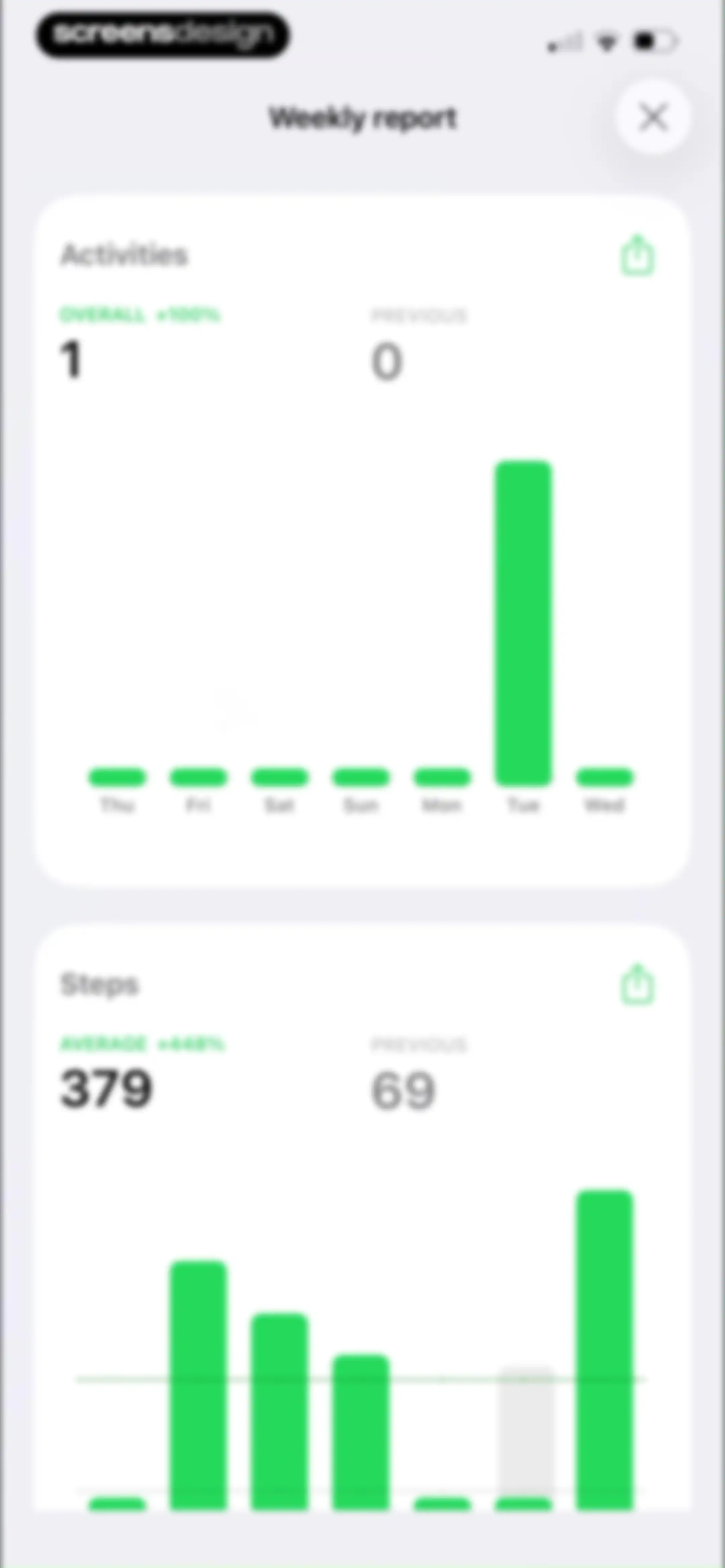 Running Walking Tracker Goals screen 92