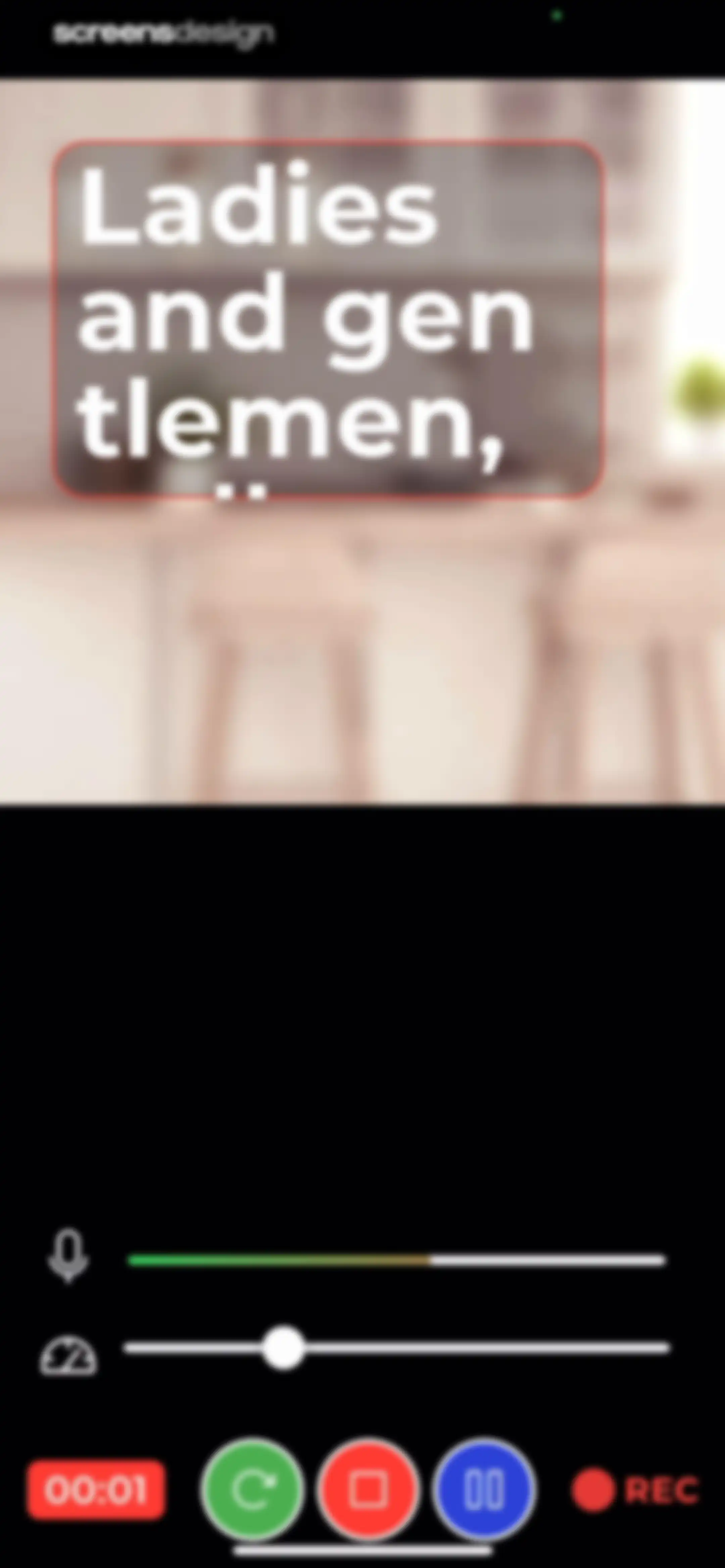 Teleprompter - VILO screen 53