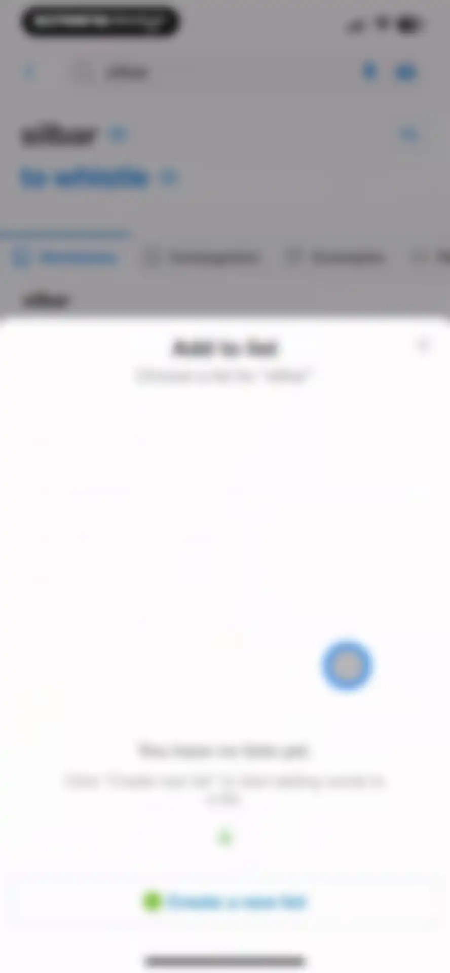 SpanishDictionary.com Learning screen 36
