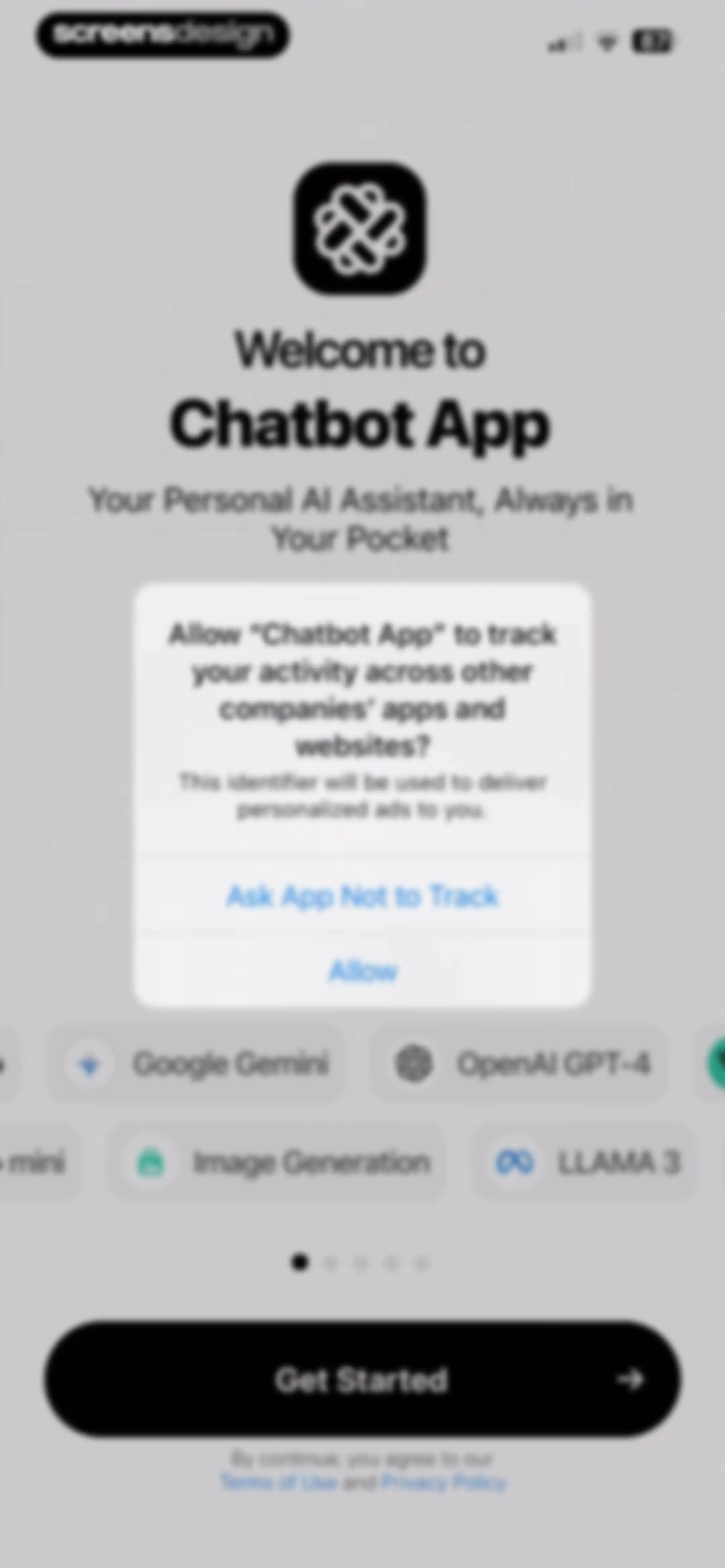 Chatbot App: AI Assistant screen 2