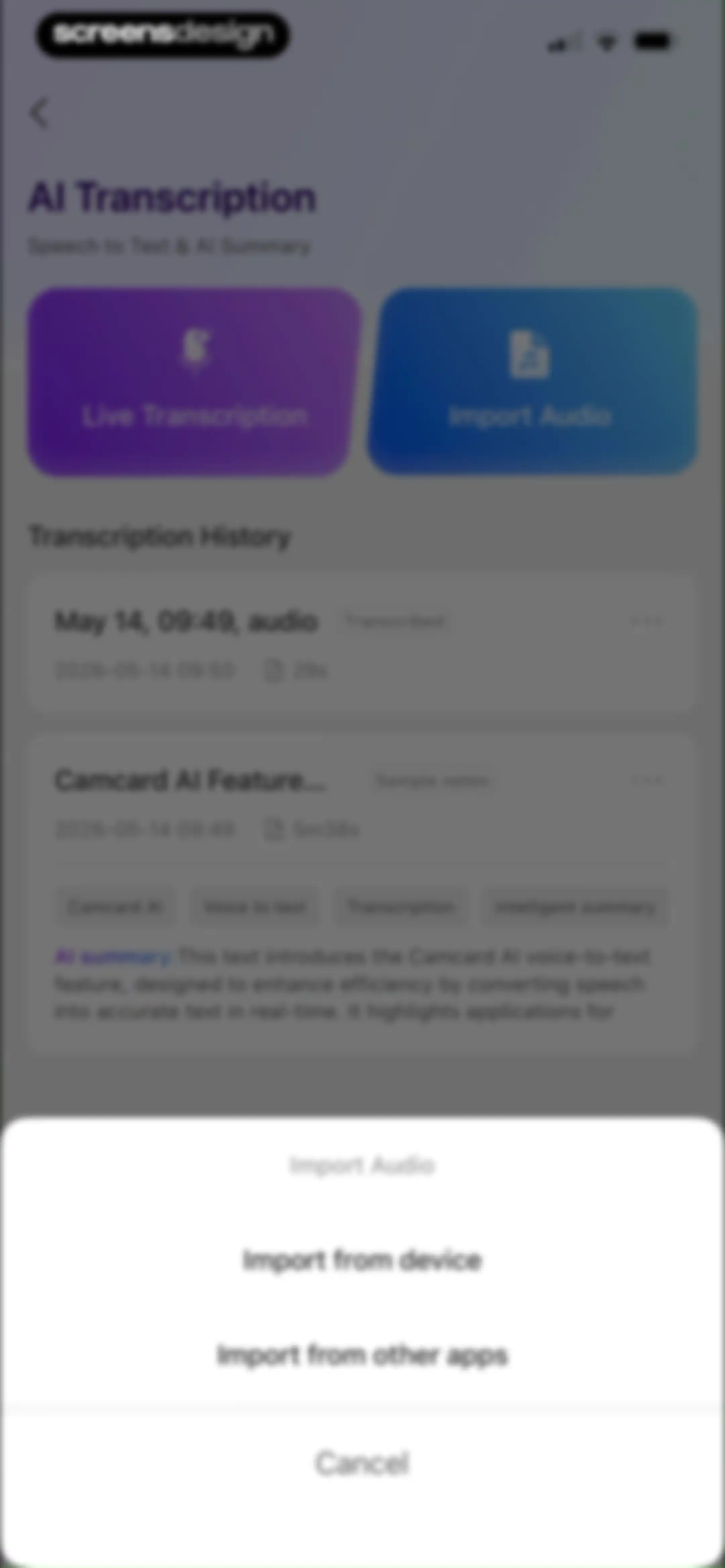 CamCard AI Business Assistant screen 78