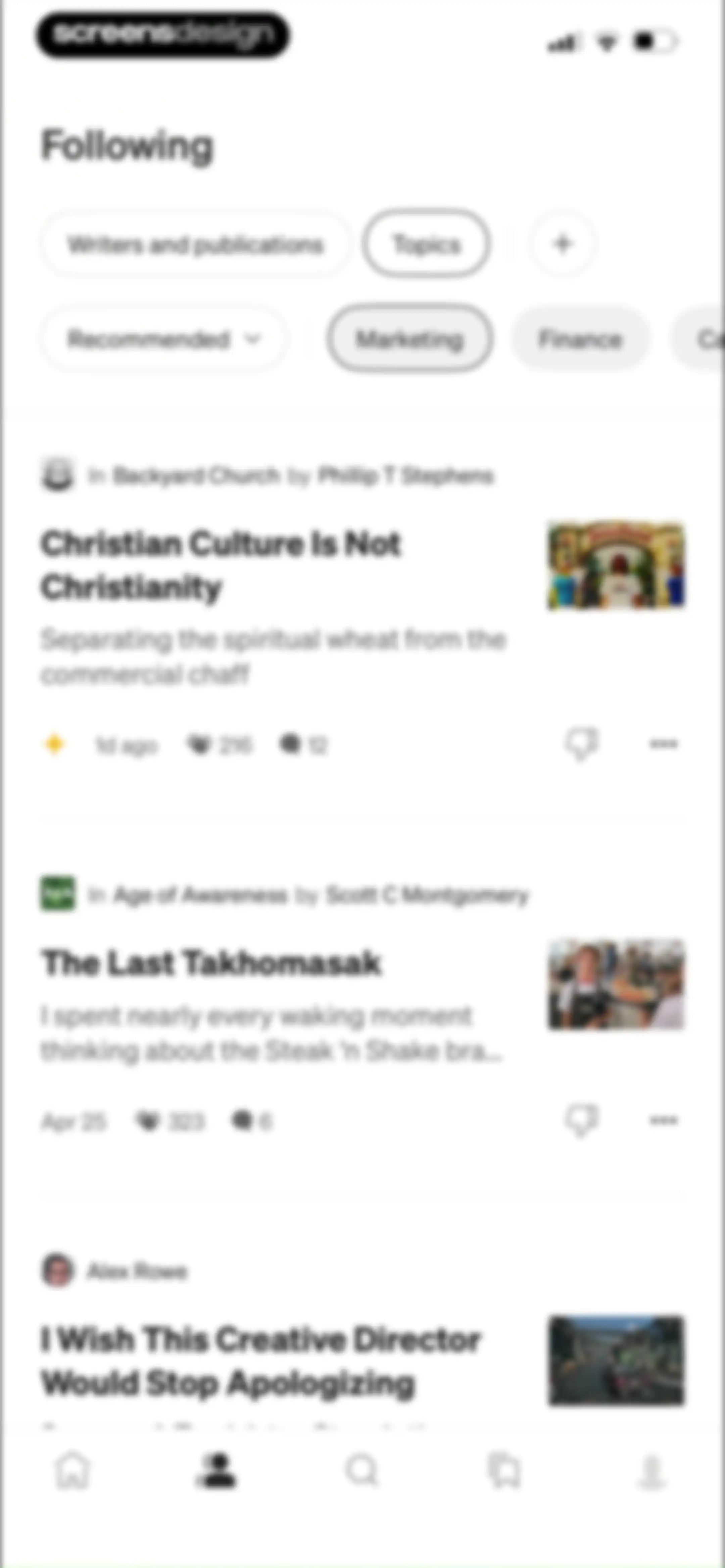 Medium: Read & Write Stories screen 72