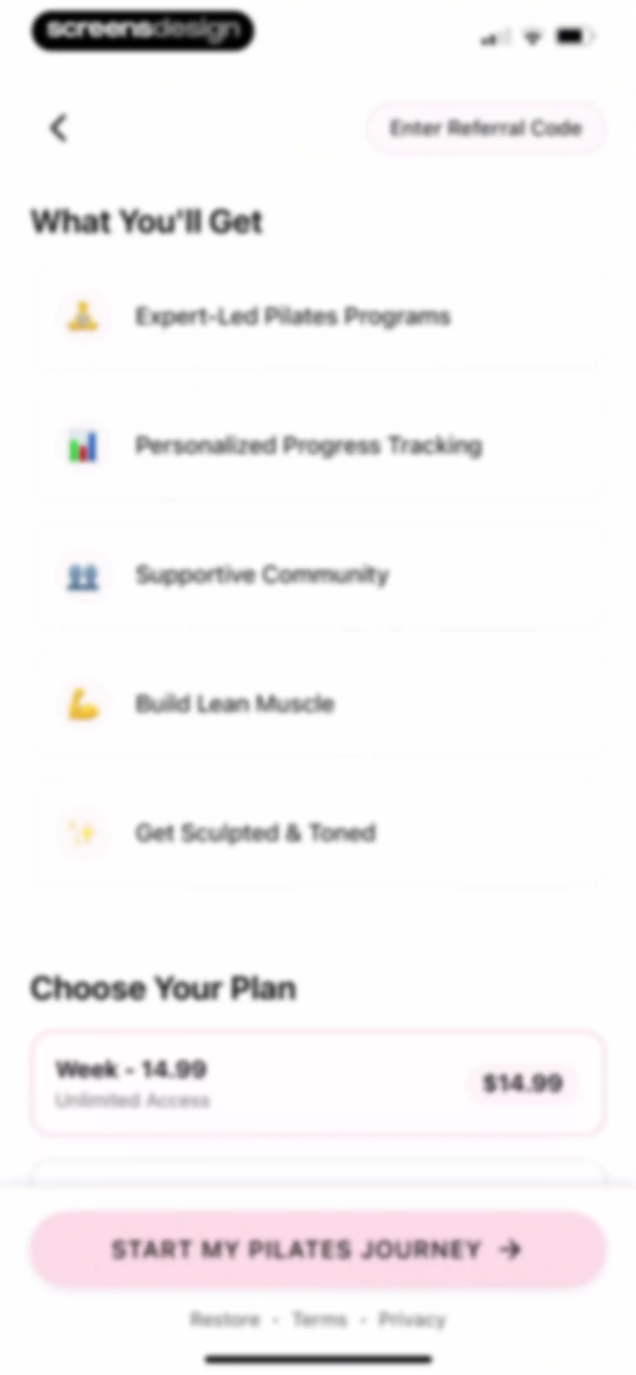 Tone AI: Pilates & Workouts screen 40
