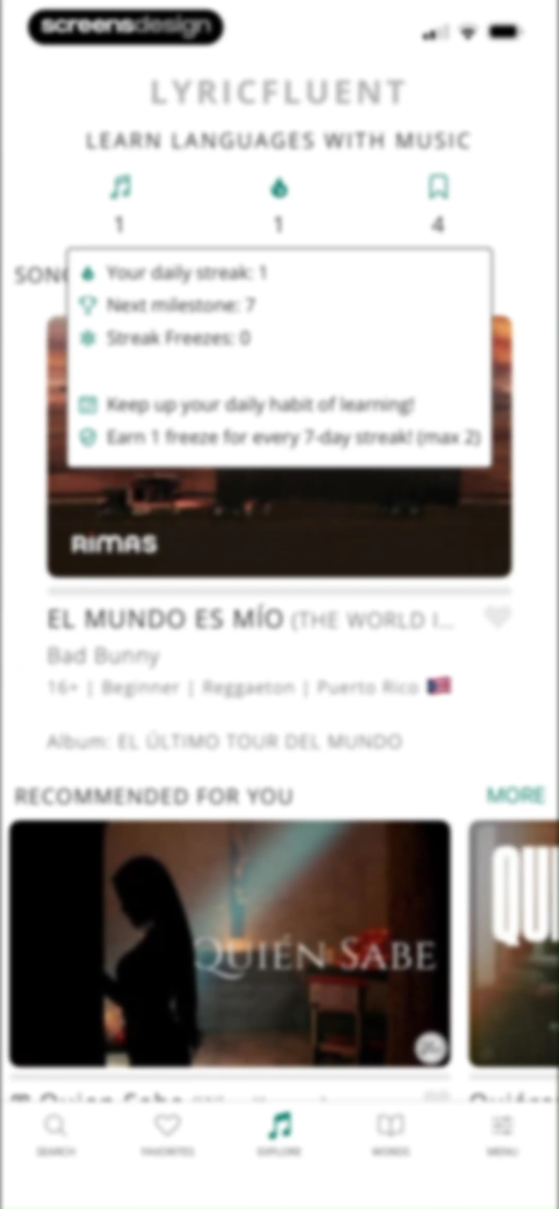 LyricFluent: Learn Languages screen 48
