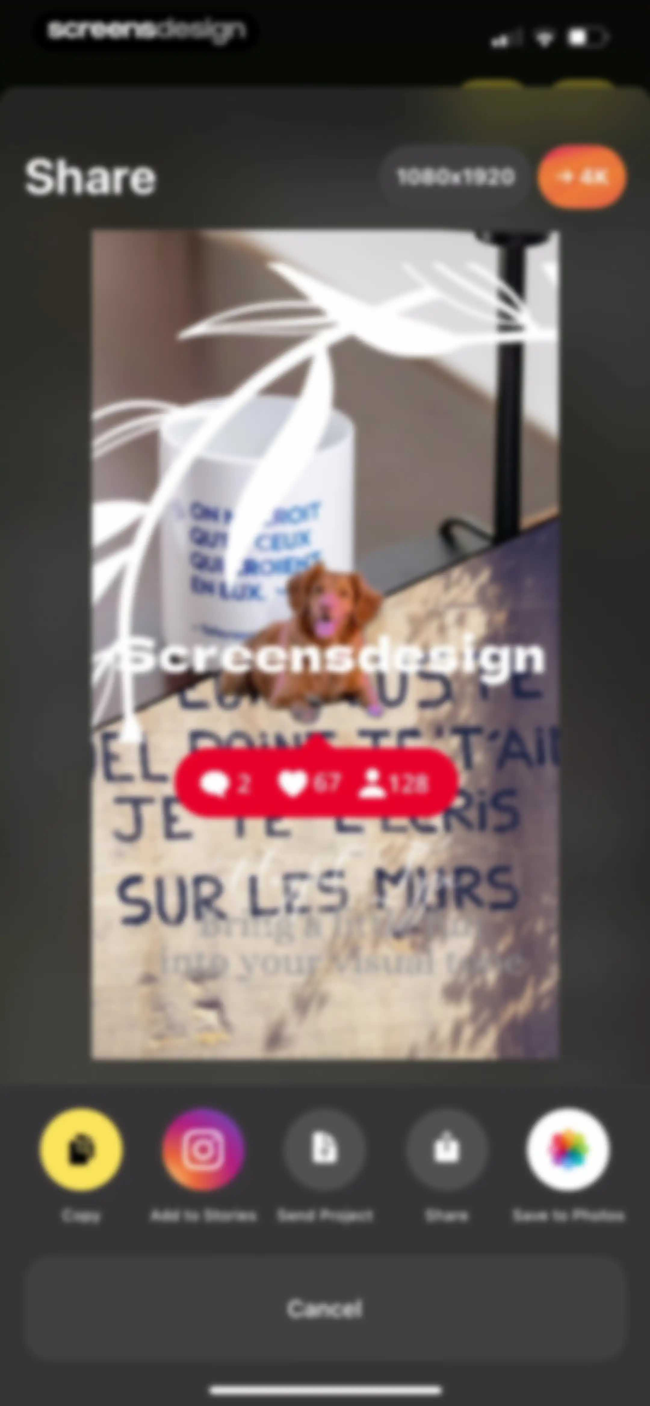 Leto: Font for Instagram Story screen 102