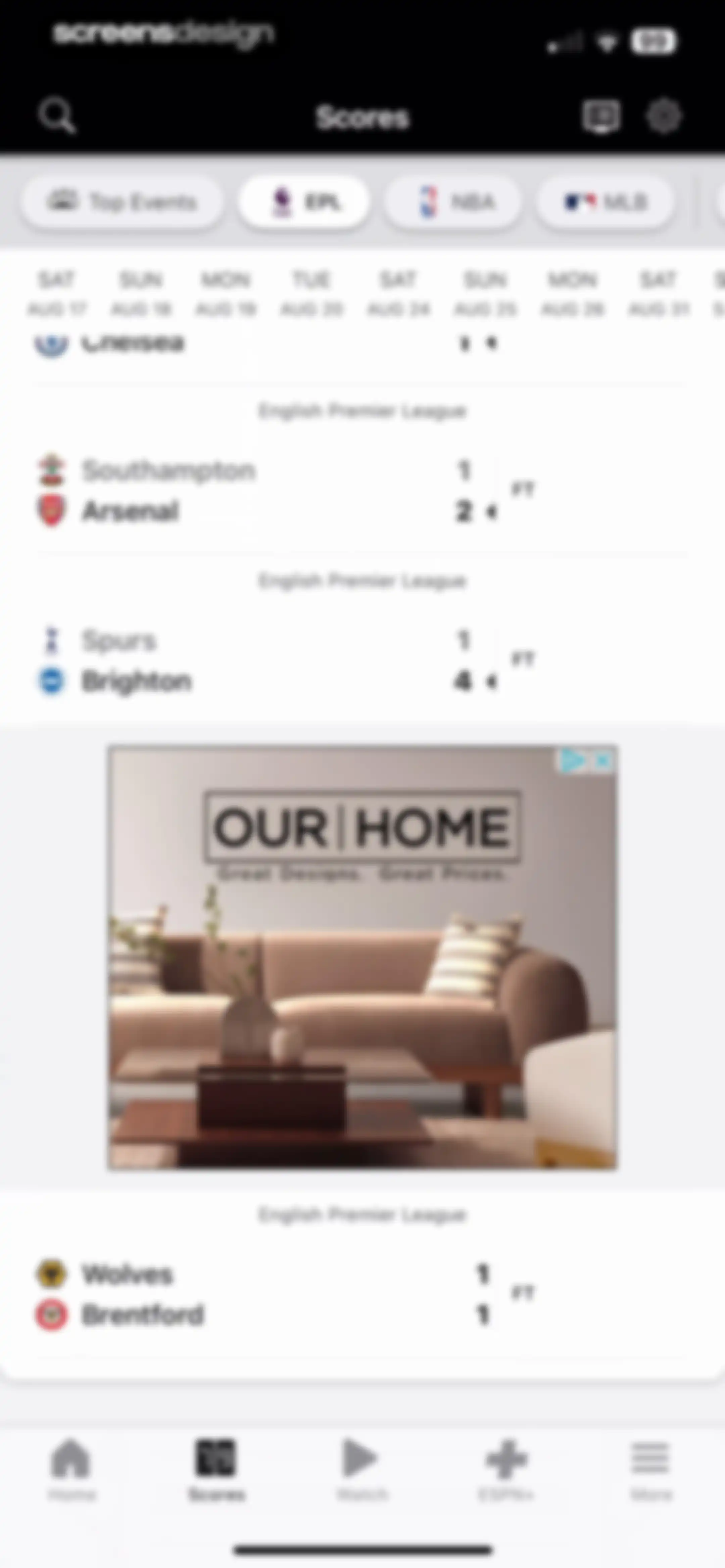 ESPN: Live Sports & Scores screen 73